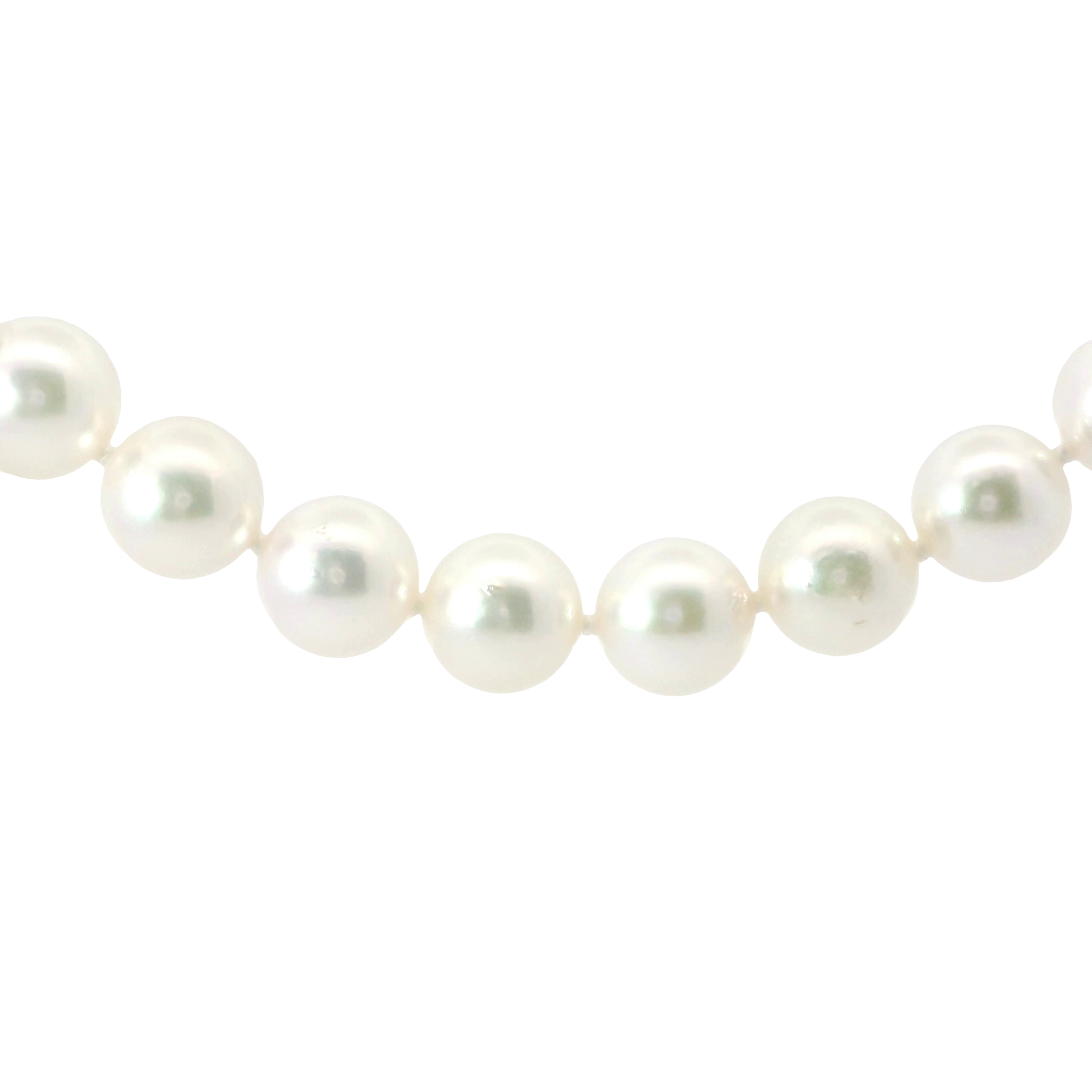 Akoya Pearl Necklace in 14K Yellow Gold – 7–7.5mm Pearls, 18" Length