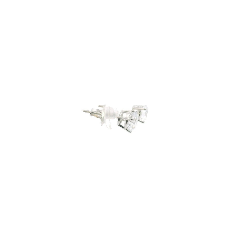 14K White Gold Lab-Grown Diamond Earrings – 1.00ct TW, Round E/F VS1