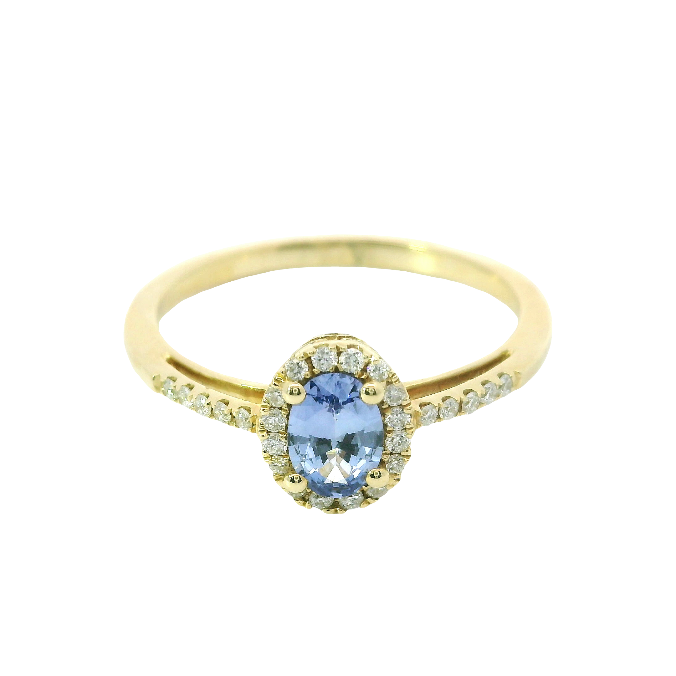 14kt White Gold Sapphire & Diamond Accent Fashion Ring