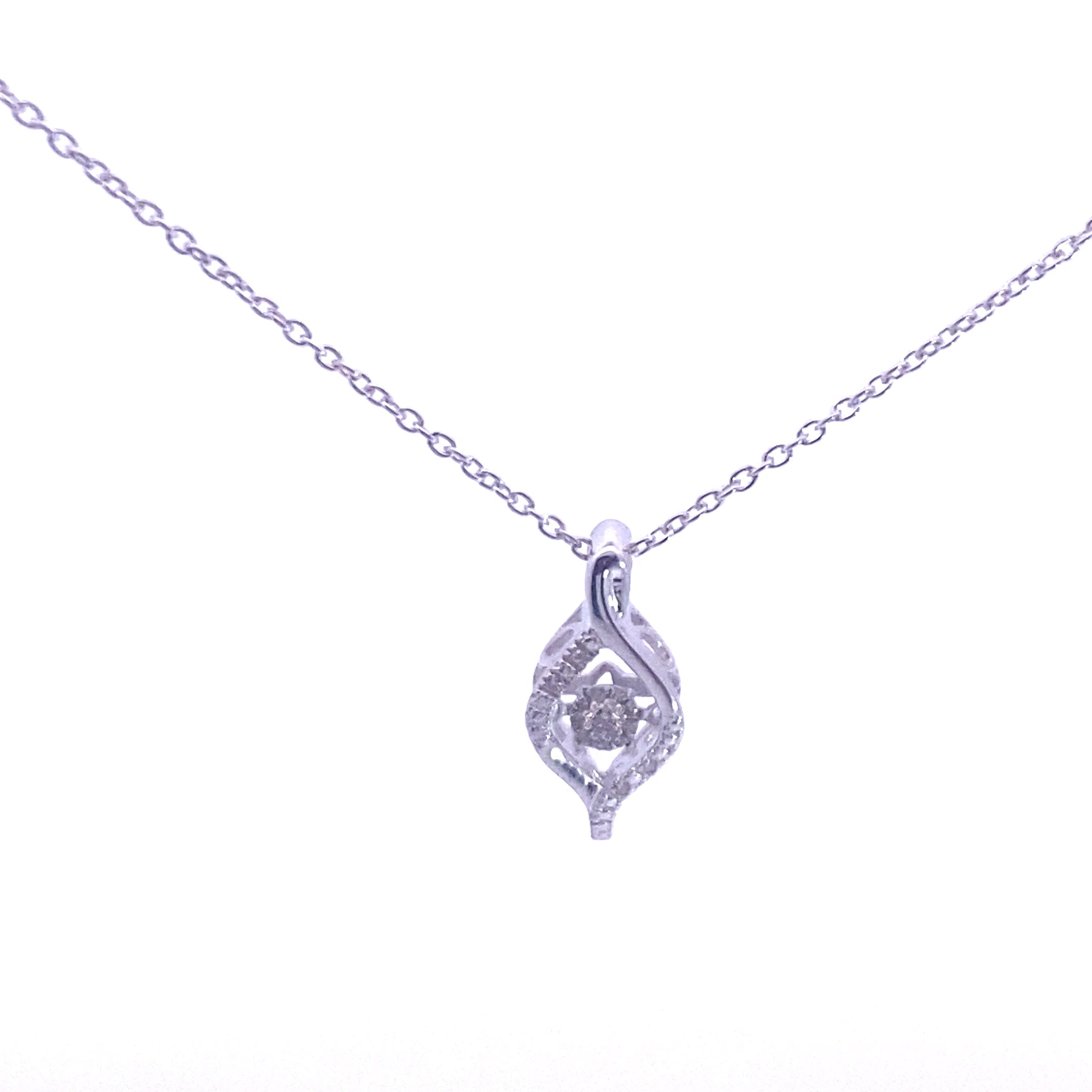 Sterling Silver Diamond Pendan