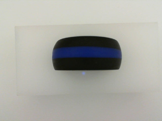 Striped, Black/Blue Silicone b
