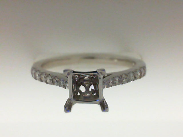 Lady's White 14 Karat Prong En