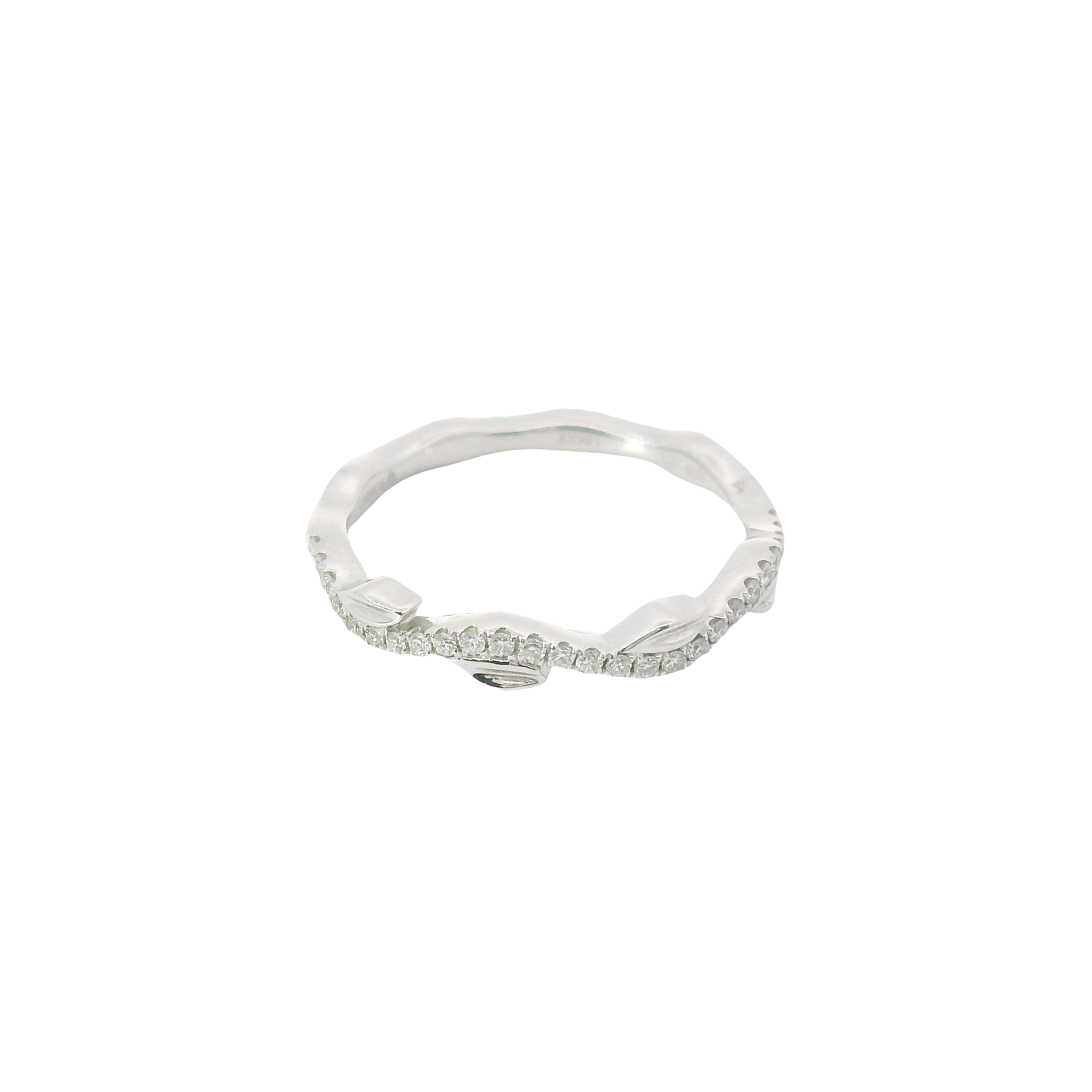 Enduring Elegance: 0.13ct Diamond Wedding Band in 18K White Gold