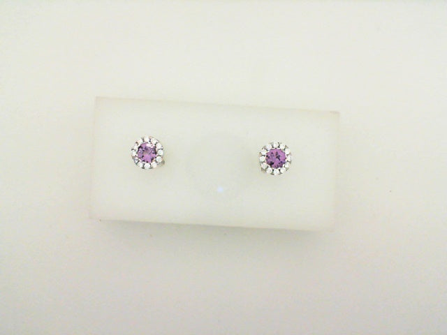 STERLING SILVER JUNE 24CZ EARR