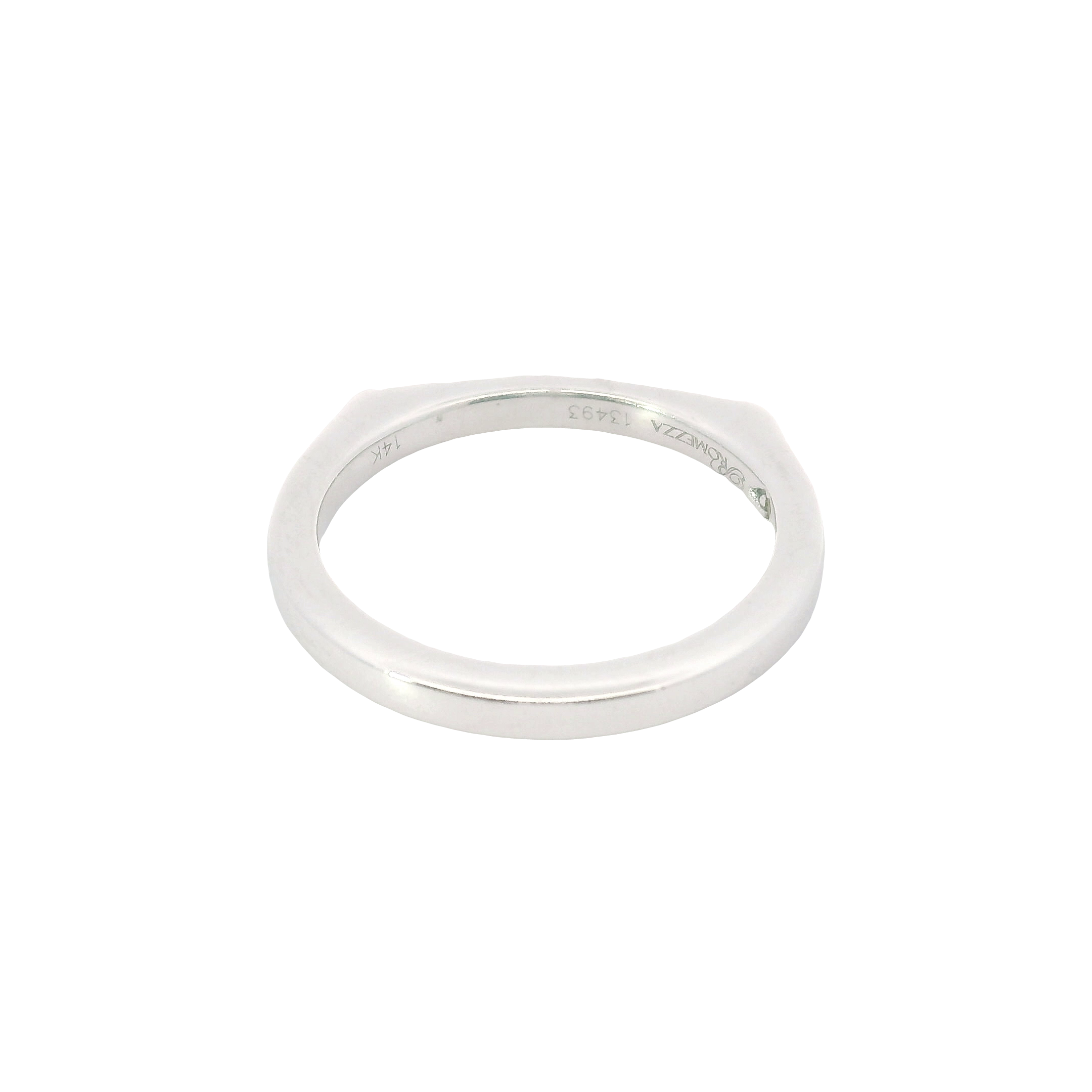 Sleek Sophistication: 14K White Gold Euro Shank Wedding Band – Size 6.5