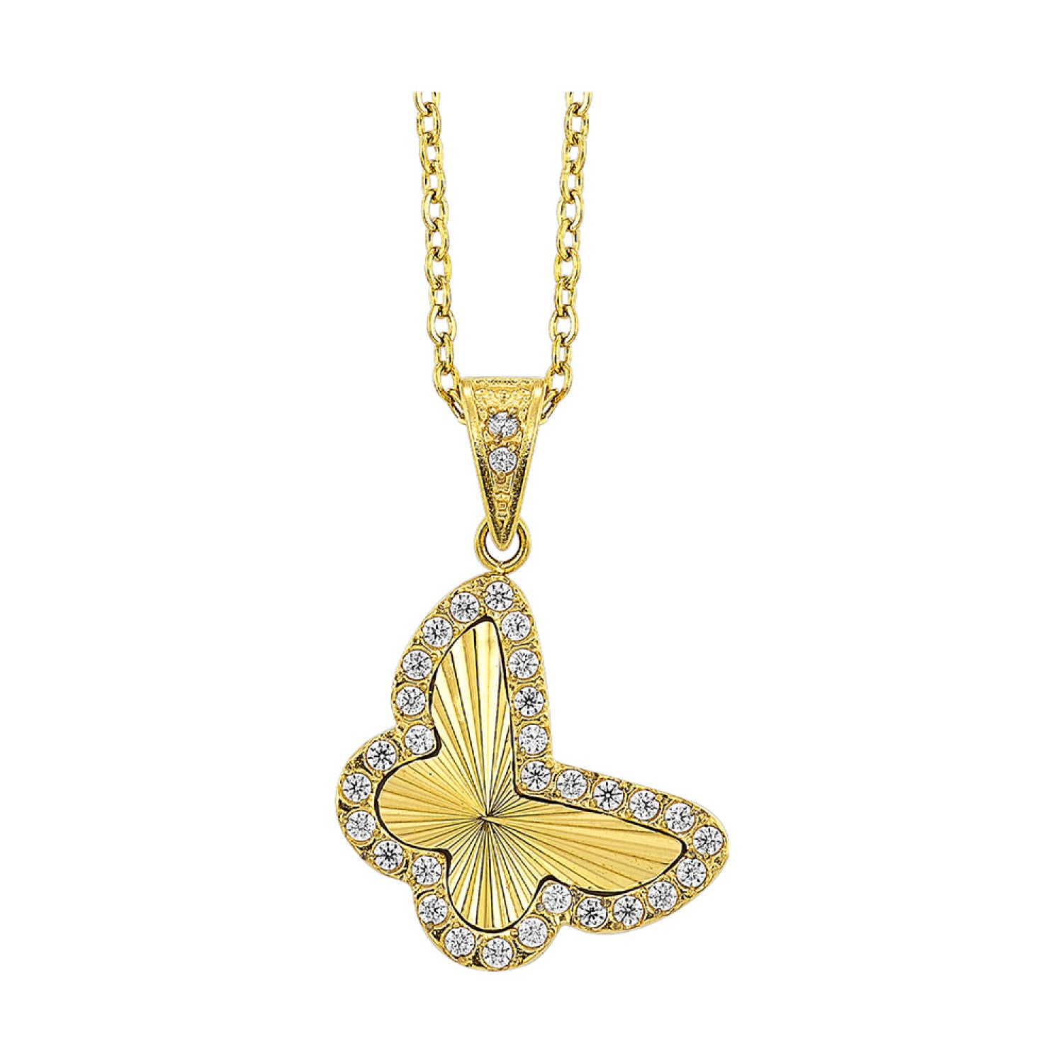 Gold Plated Stainless Stainless Steel Butterlfy  Pendant