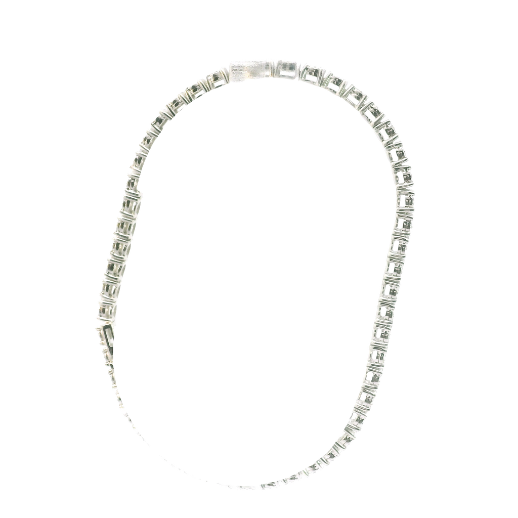 Sterling Silver Bracelet Length 7 With 47 = 3.00Tw Round E/F Vs2 Diamonds