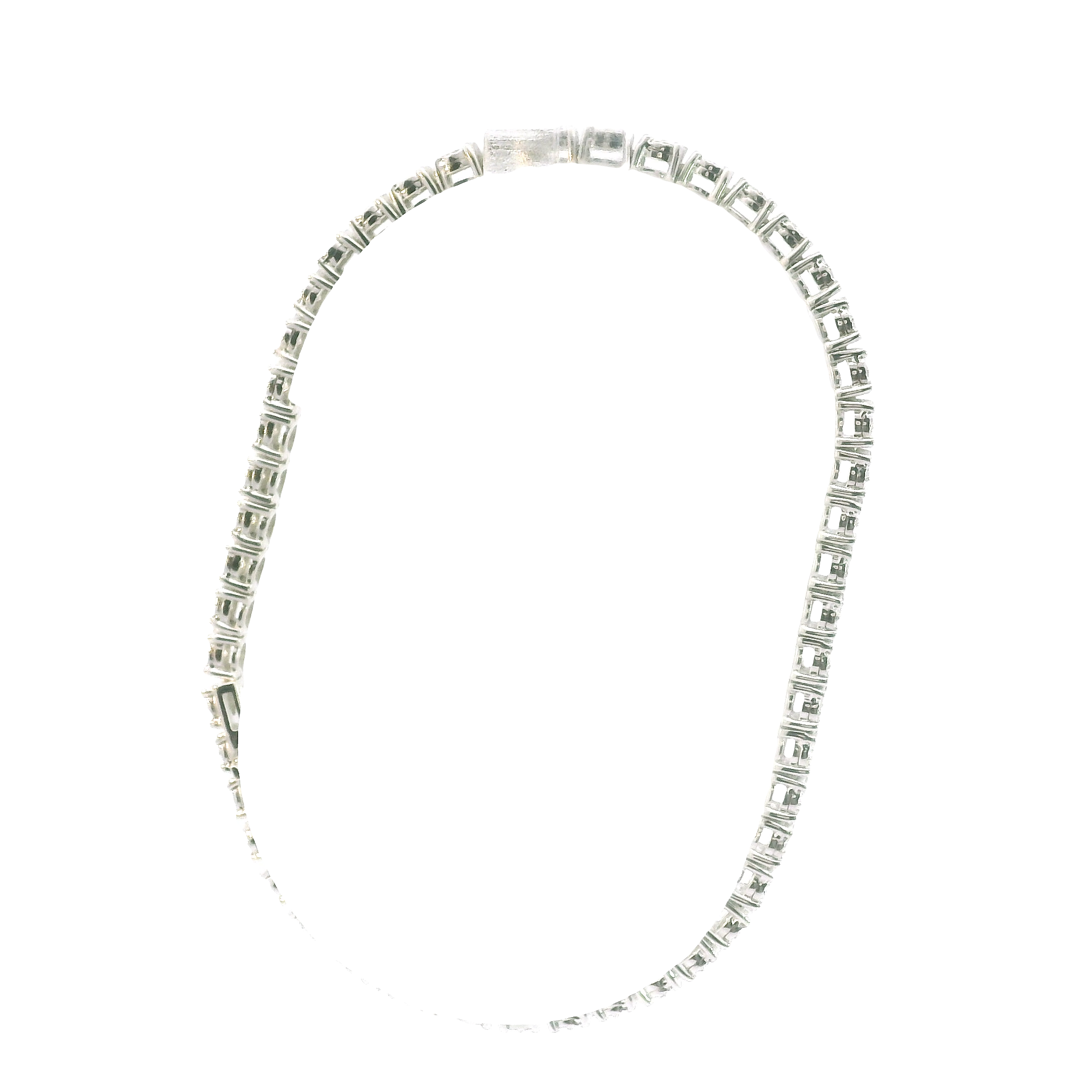Sterling Silver Bracelet Length 7 With 50 = 2.00Tw Round E/F Vs2 Diamonds