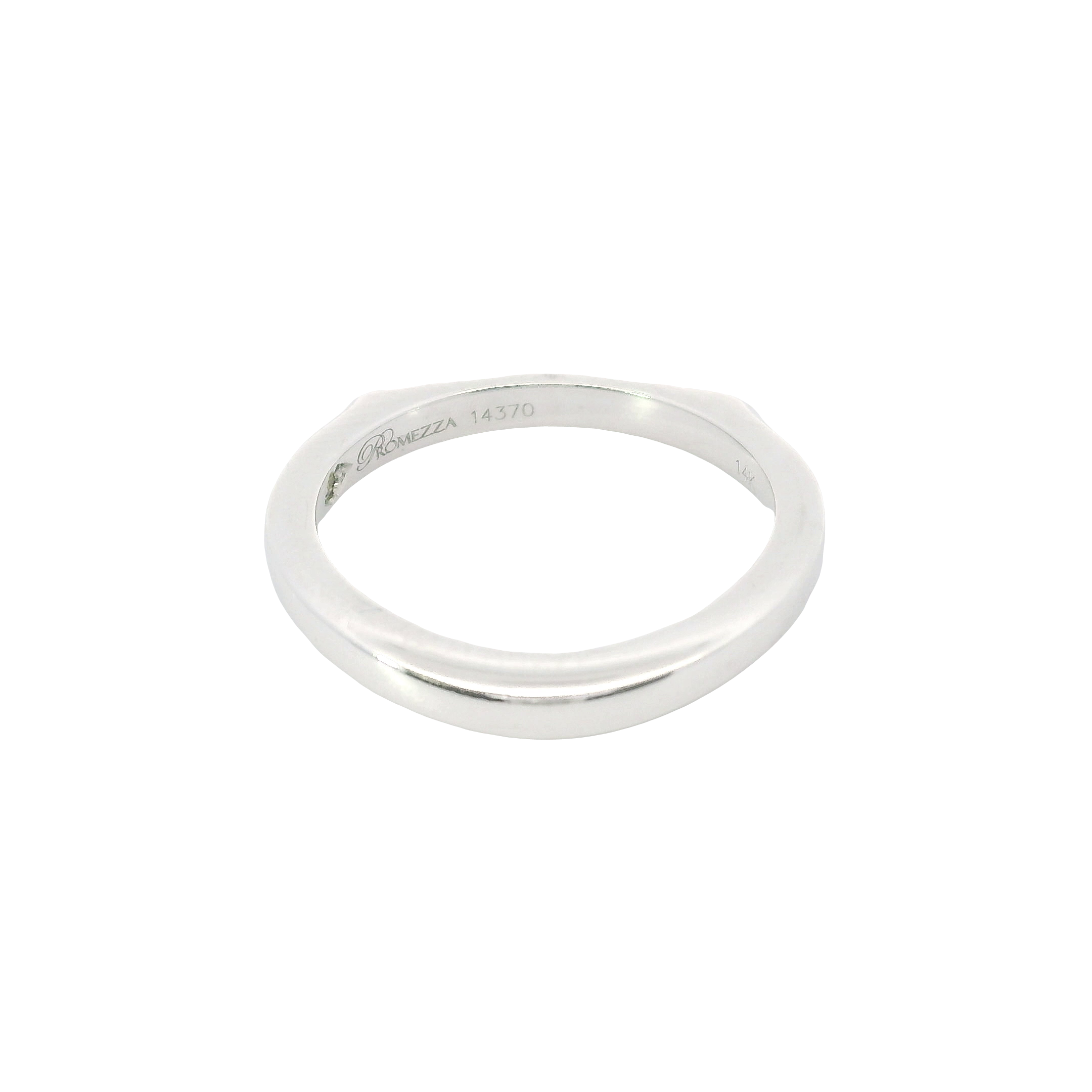 Refined Balance: Euro Shank Wedding Band in 14K White Gold – Size 6.5