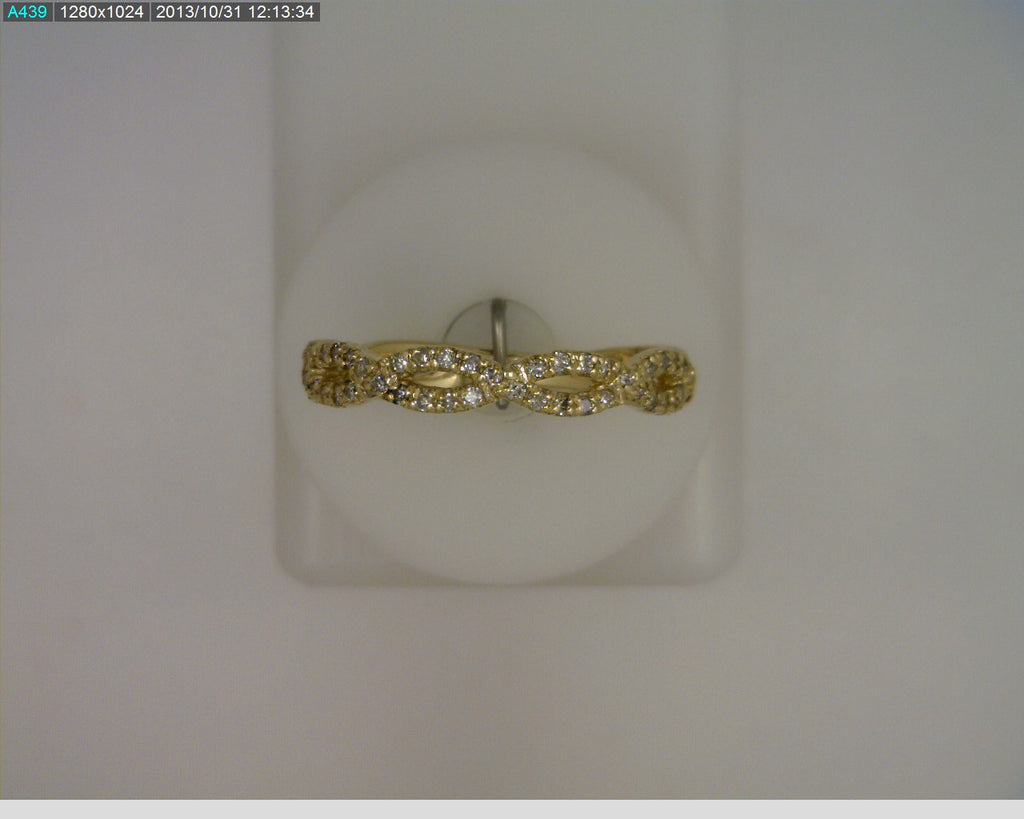 14KT YG .25TW  DIAMOND BAND