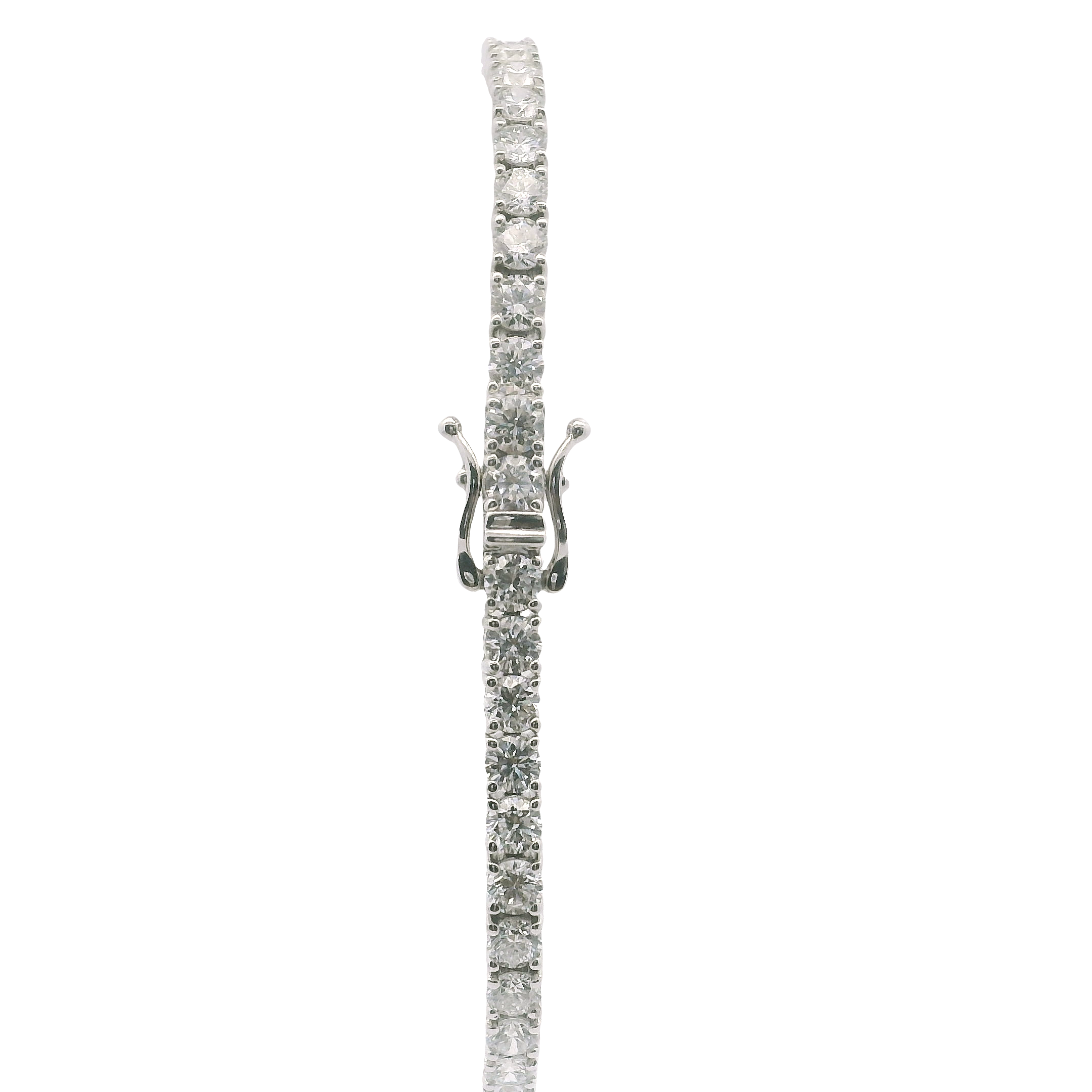Elegant Brilliance: 7" 14kt White Gold Lab-Grown Diamond Tennis Bracelet