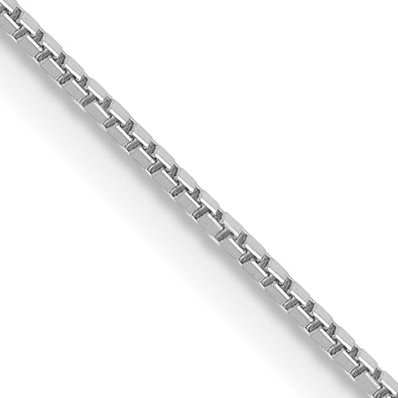 14kt white gold .90mm box chain  20"