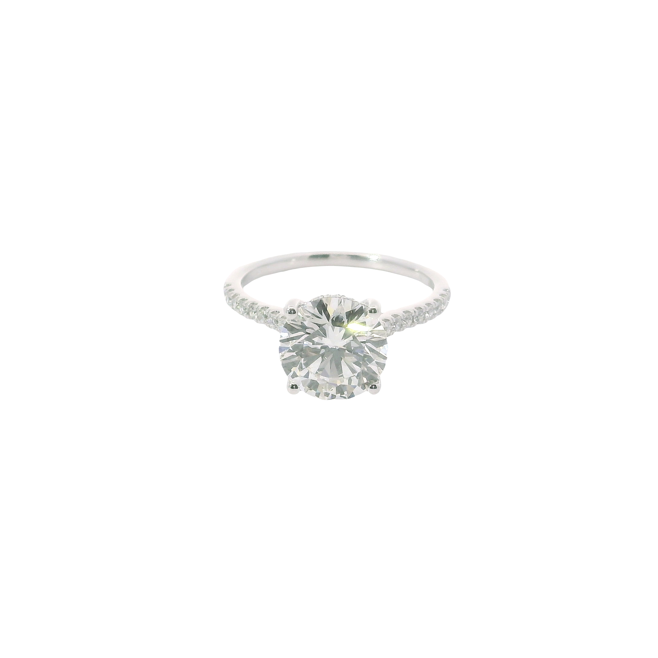 Brilliant Promise: 14kt White Gold Lab-Grown Round Diamond Engagement Ring