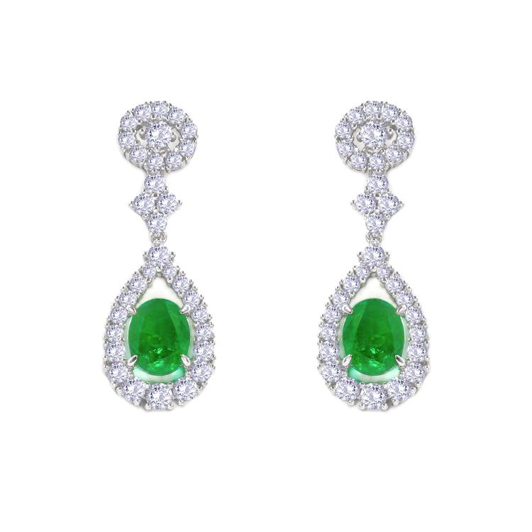 Regal drop earring featuring a