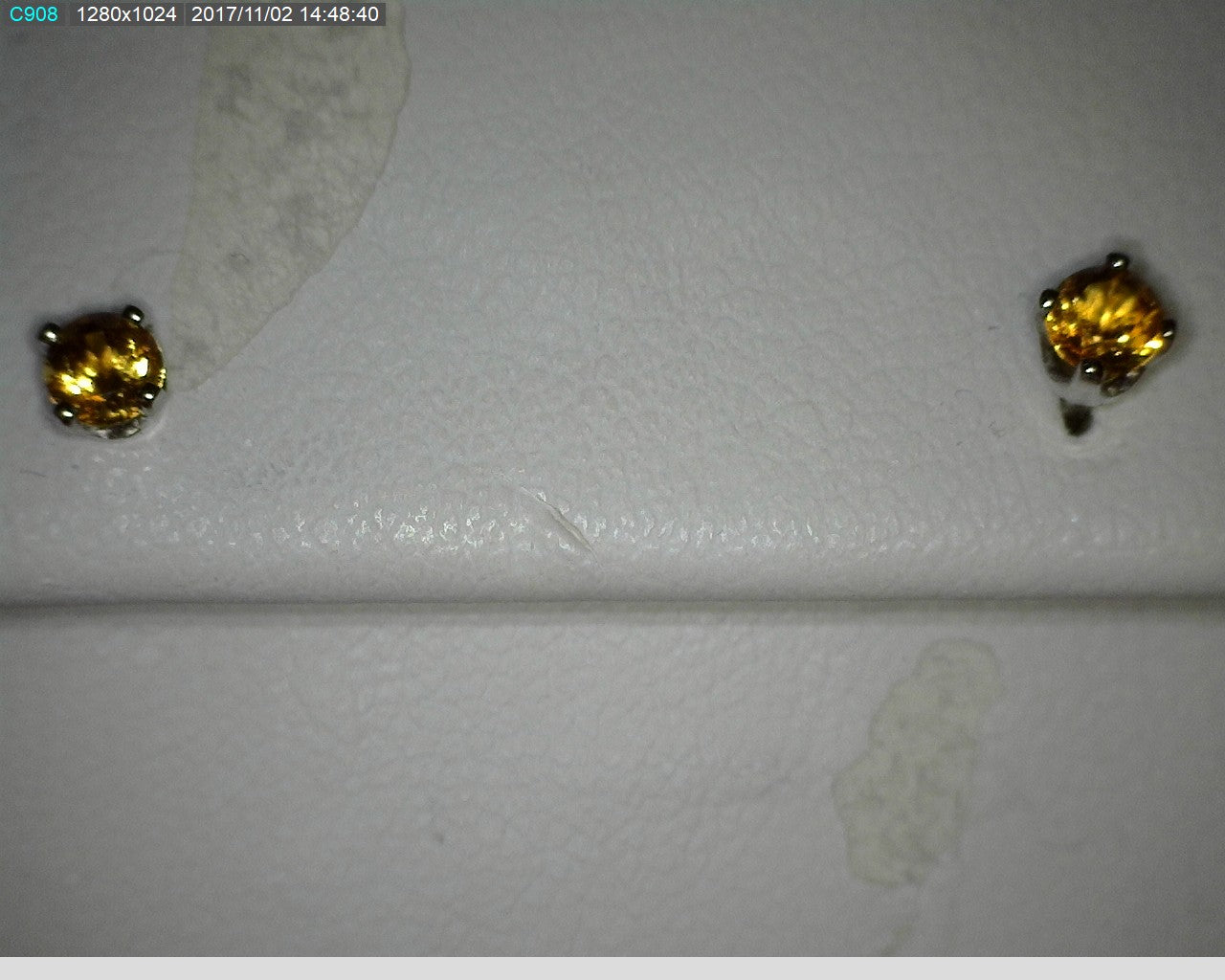14kt white gold 3mm citrine ea