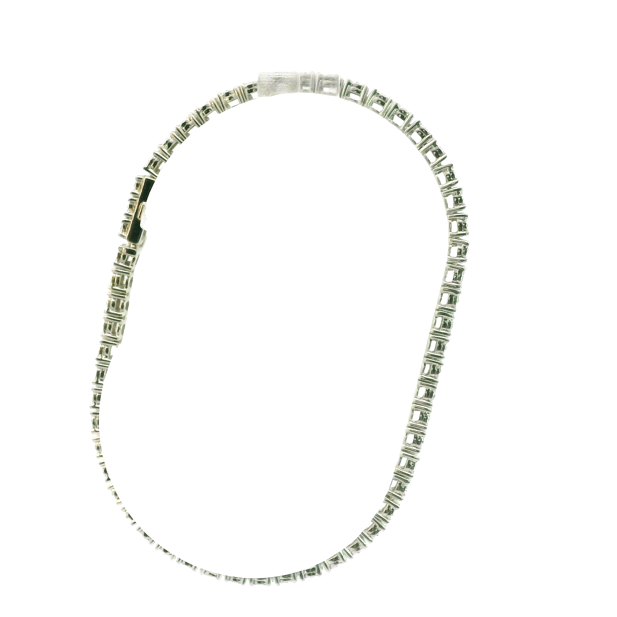 Sterling Silver Bracelet With 55 = 1.00Tw Round E/F Vs2  lab grown Diamonds