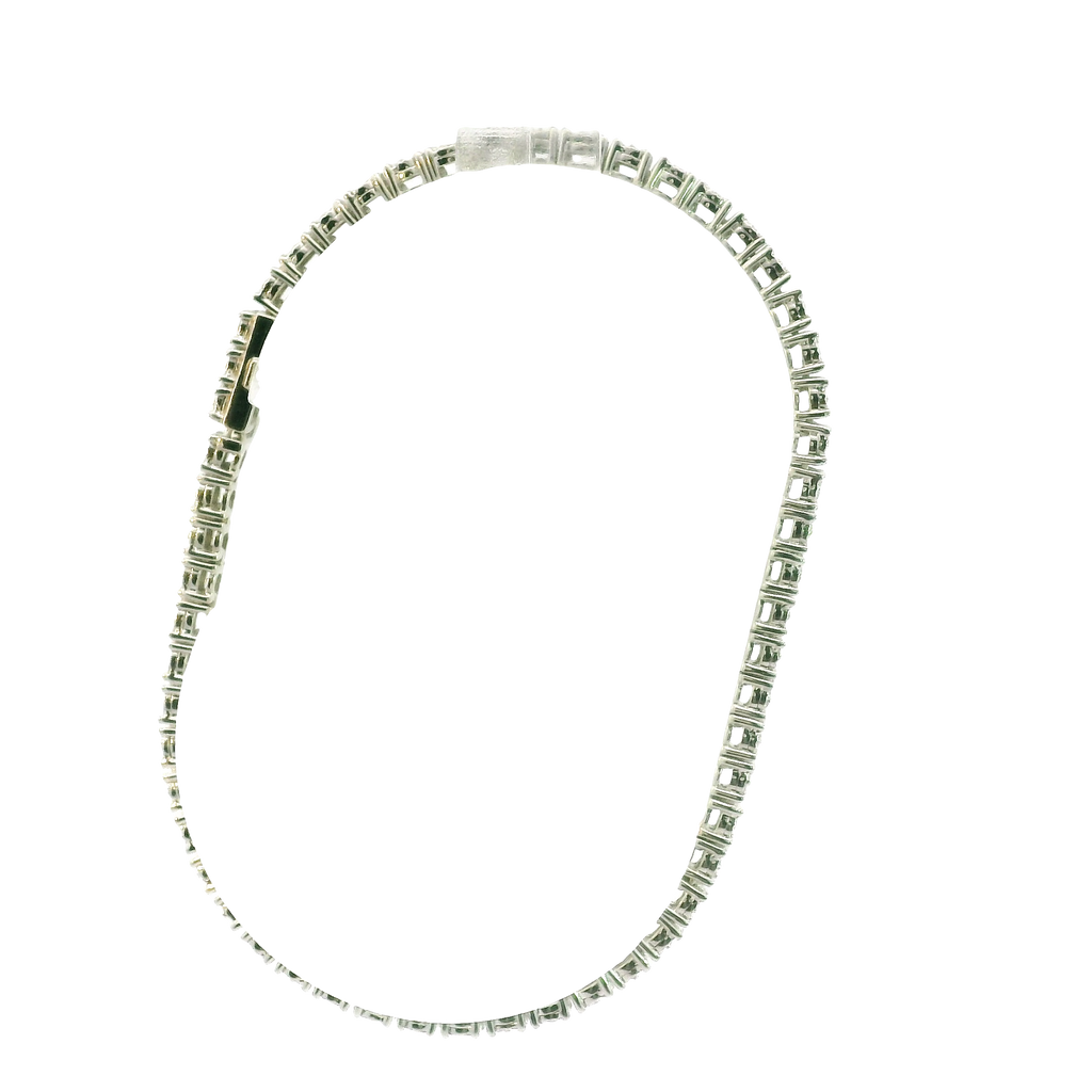 Sterling Silver Bracelet With 55 = 1.00Tw Round E/F Vs2  lab grown Diamonds