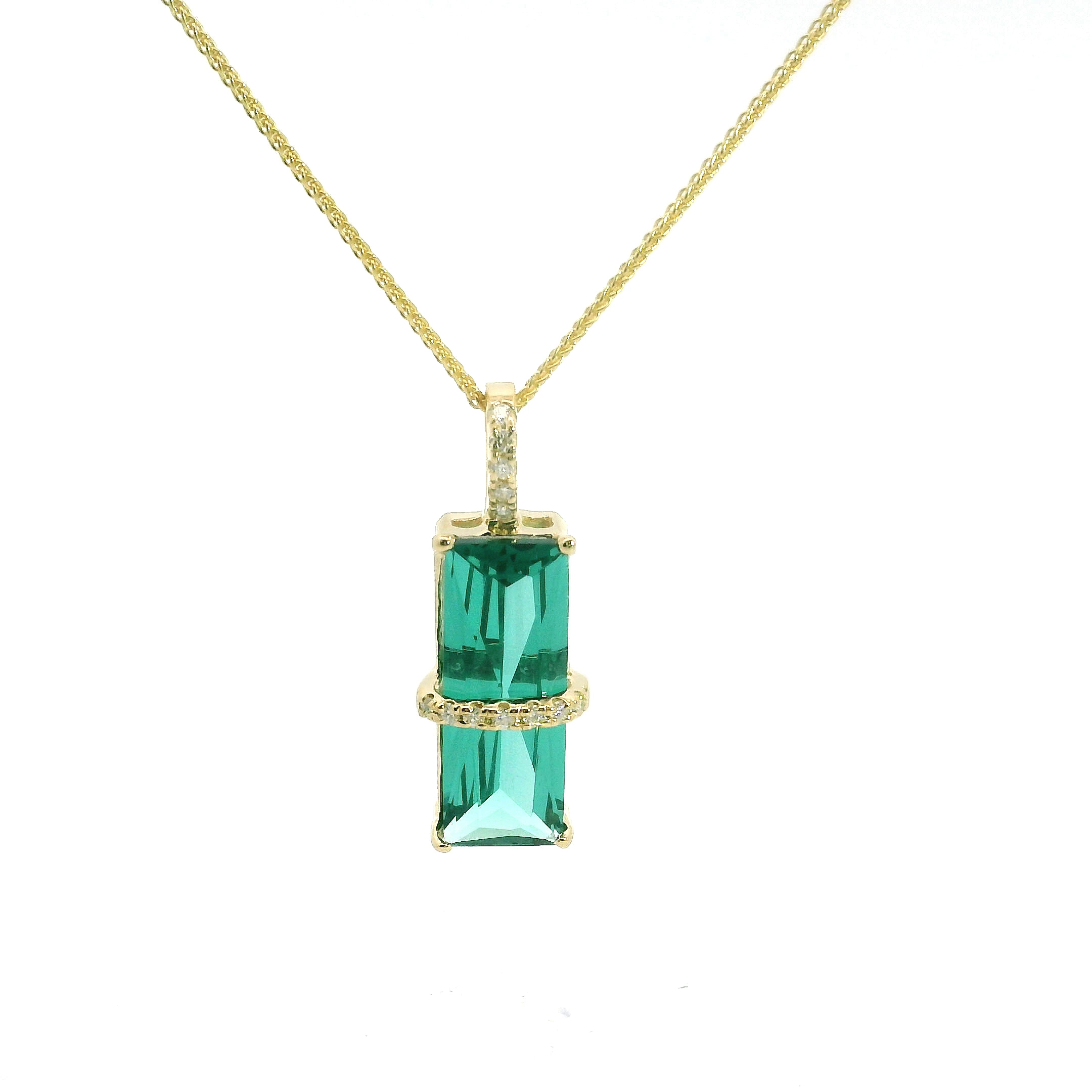 Colored stone pendant