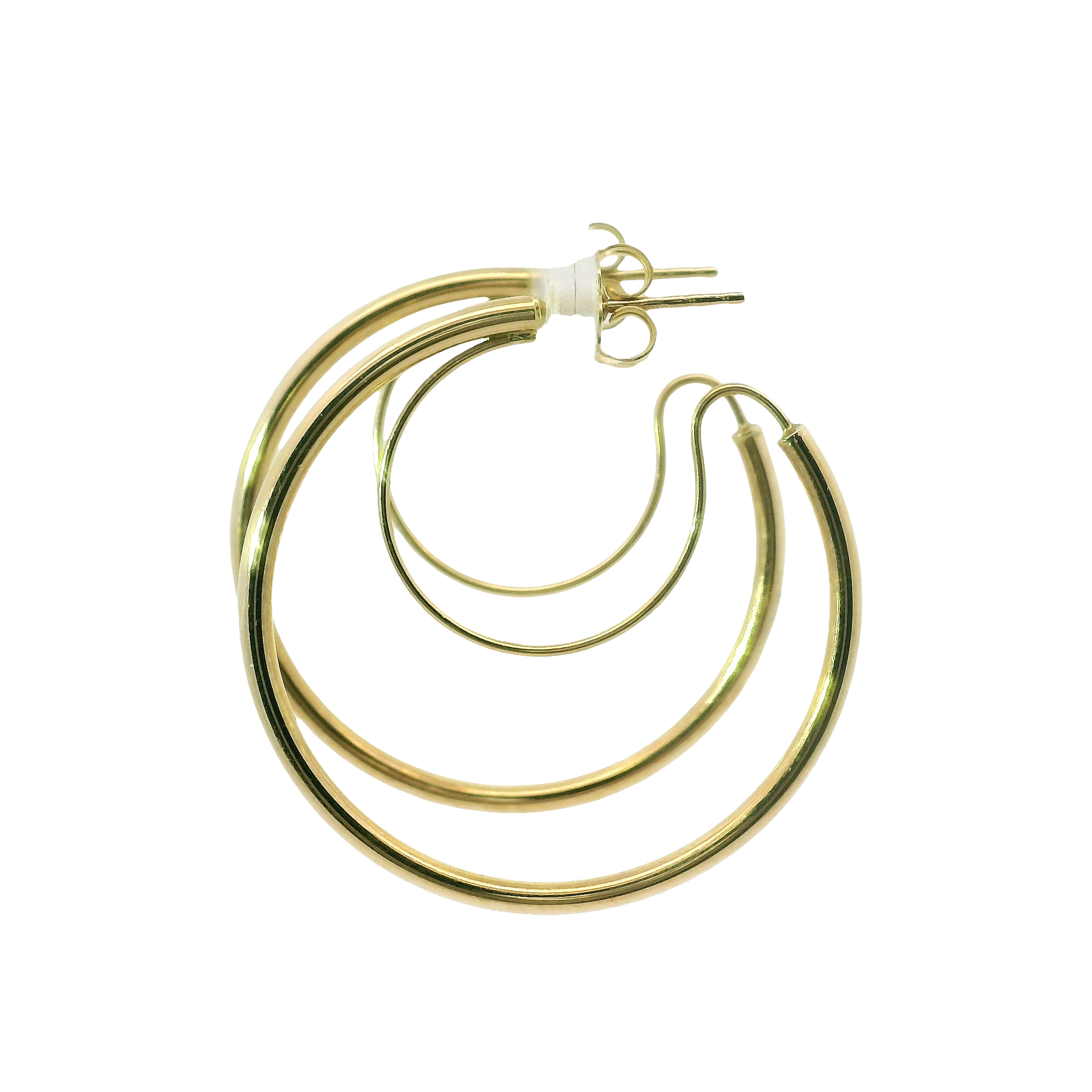 Classic Shine: 30mm Hoop Earrings in 14K Yellow Gold