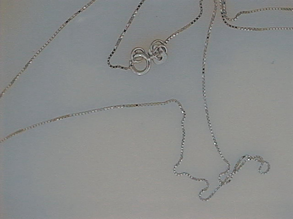 18in 14kt wg box chain.50mm