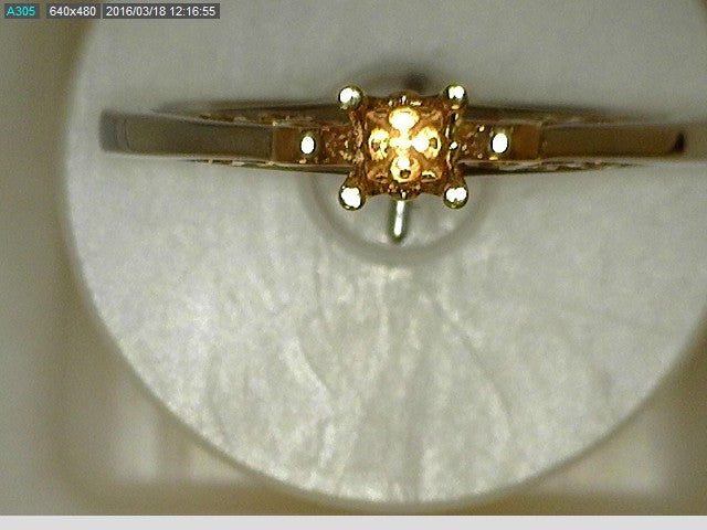White/Pink 14 Karat Ring Size