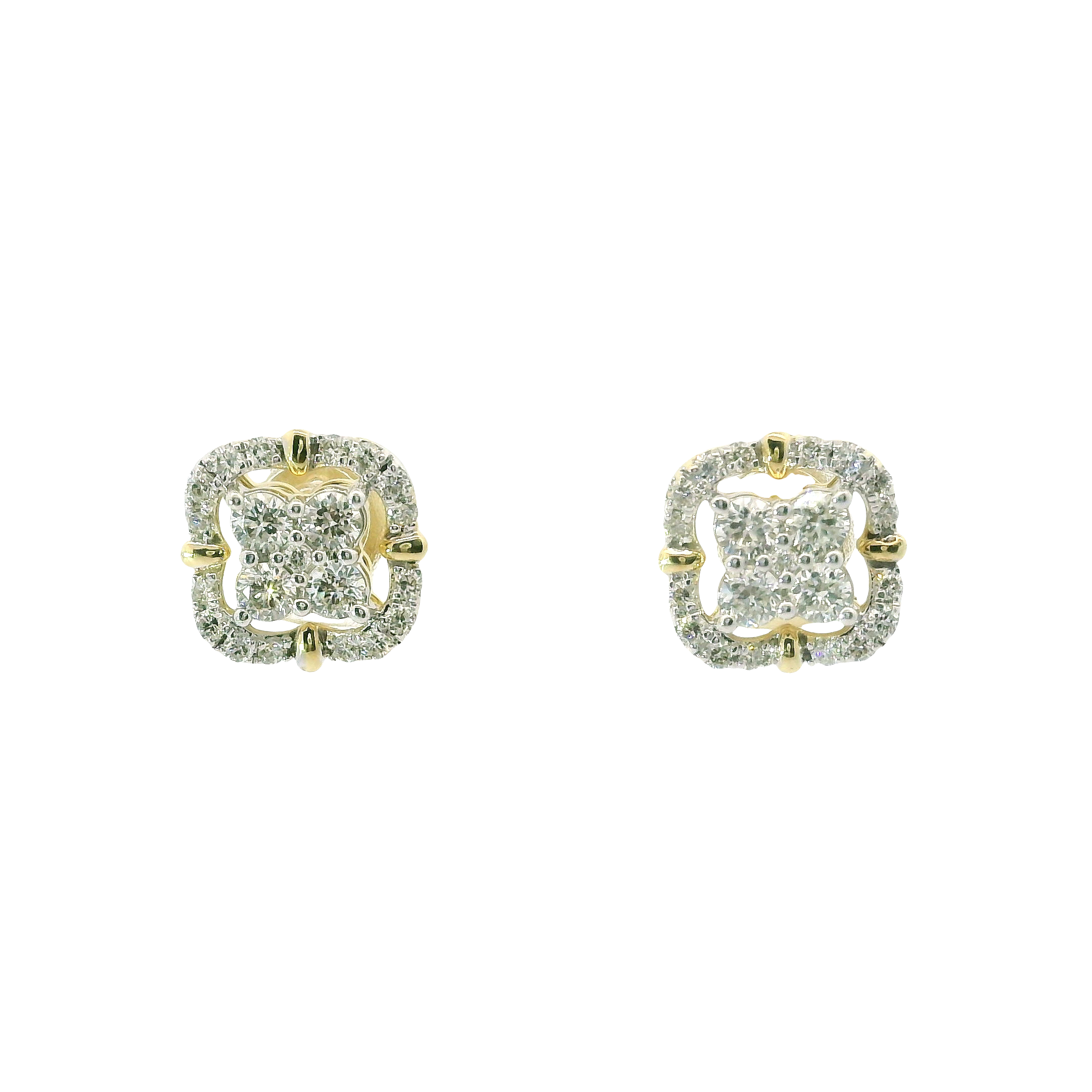 14K Yellow Gold Diamond Earrings – 0.50ctw