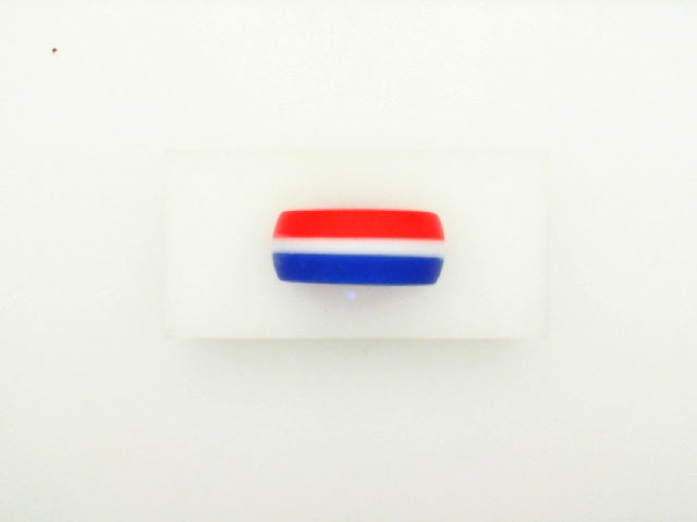 red white and blue silicone ba