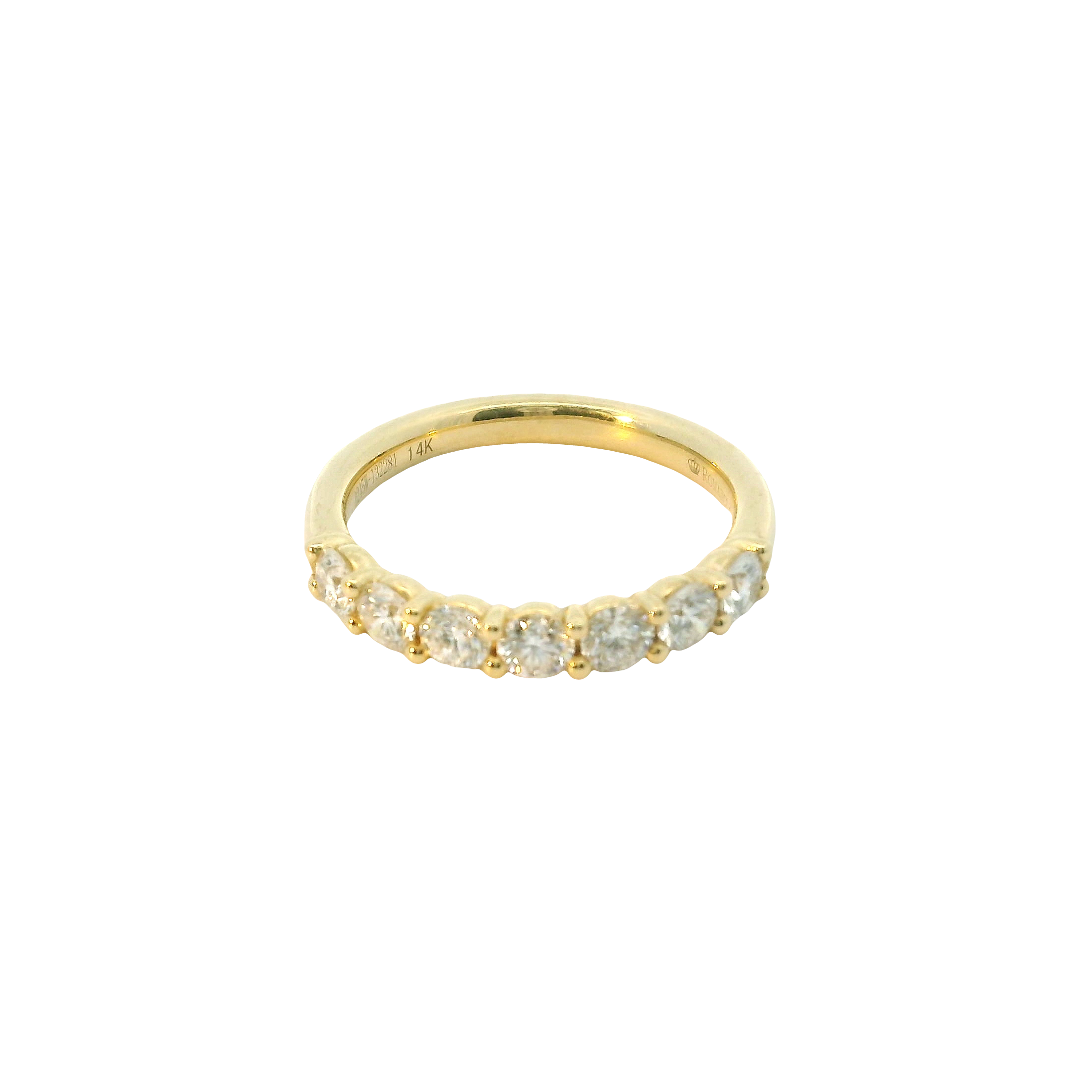 Golden Brilliance: 0.88ct Diamond Wedding Band in 14K Yellow Gold – Size 6