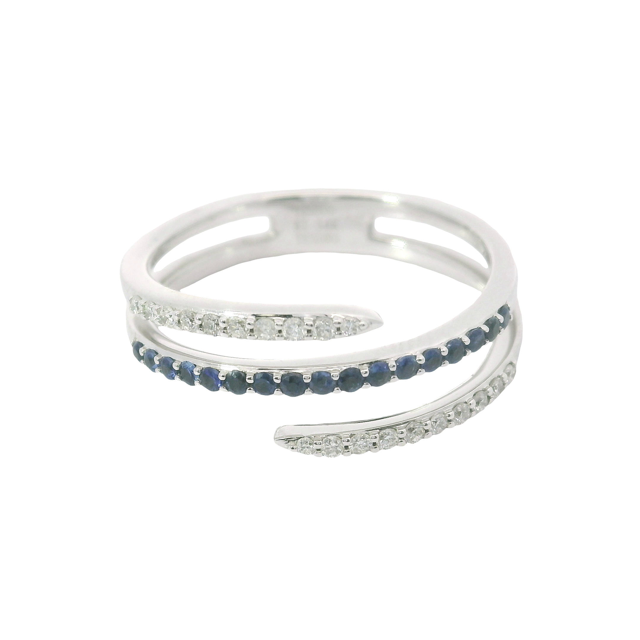 14kt White Gold Sapphire & Diamond Ring