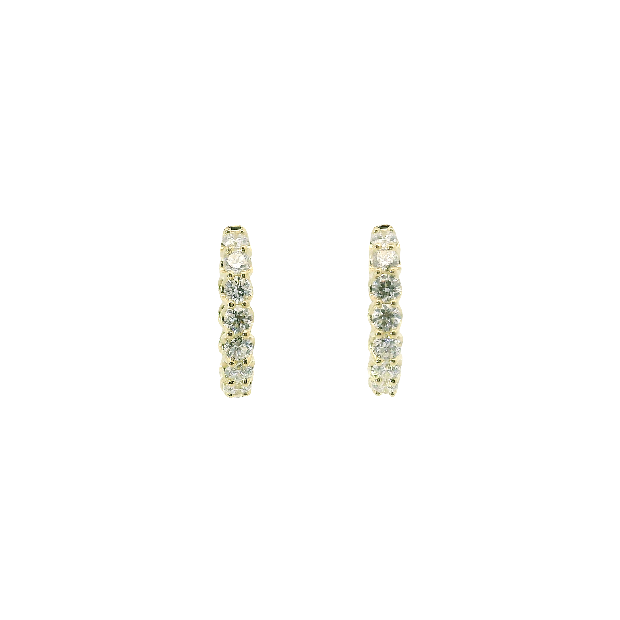 Lustrous Radiance: 14kt Yellow Gold Lab-Grown Diamond Earrings
