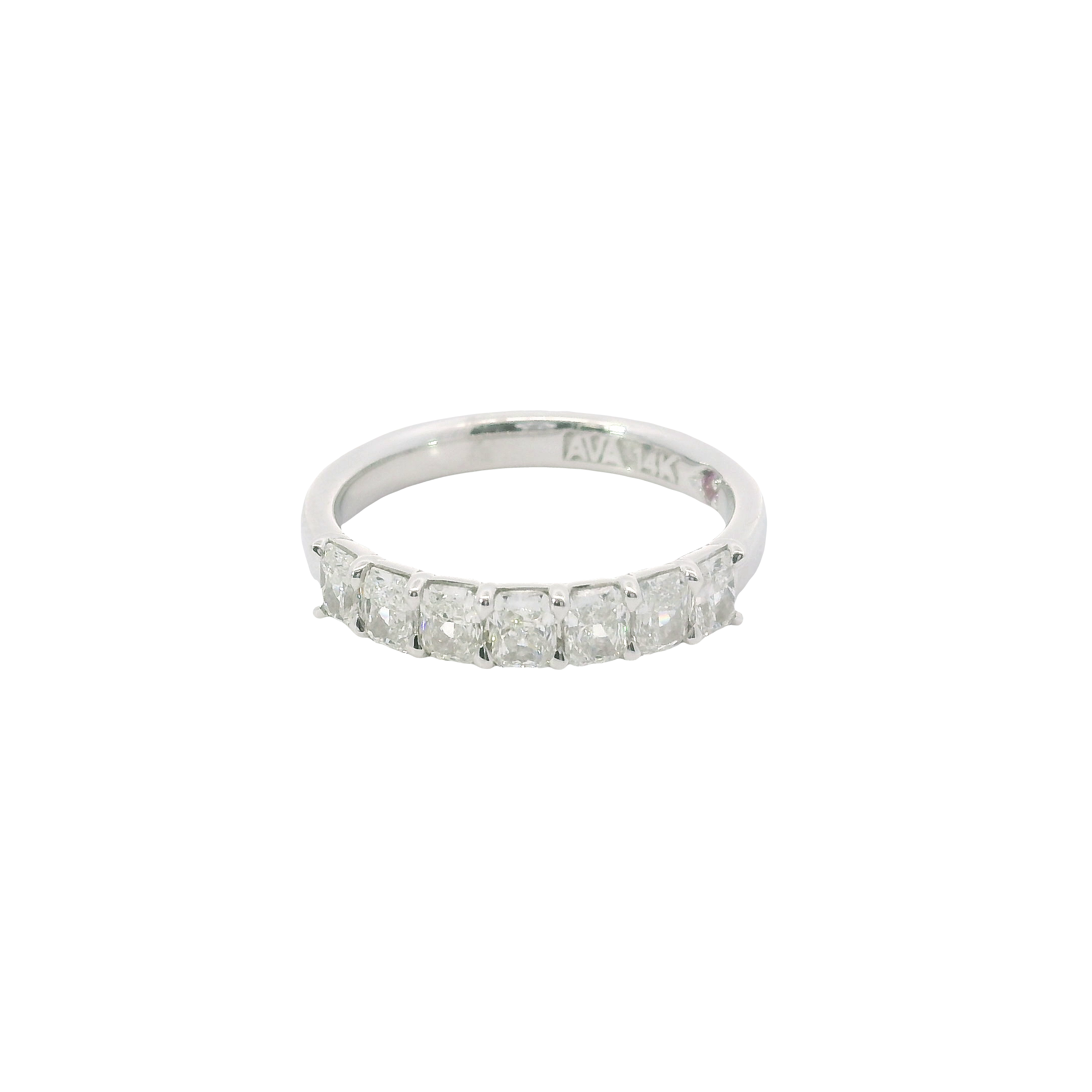 Radiant Devotion: 1.07ct Radiant-Cut Diamond Wedding Band in 14K White Gold – Size 6.5