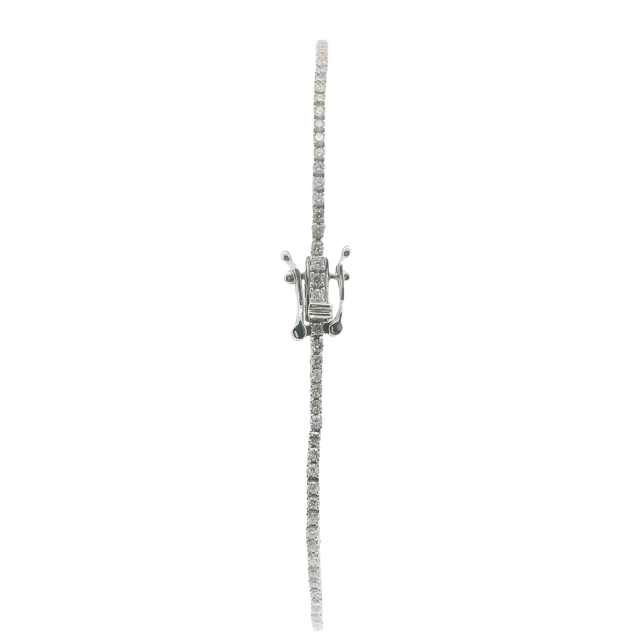 Refined Beauty: 7" 14kt White Gold Lab-Grown Diamond Bracelet