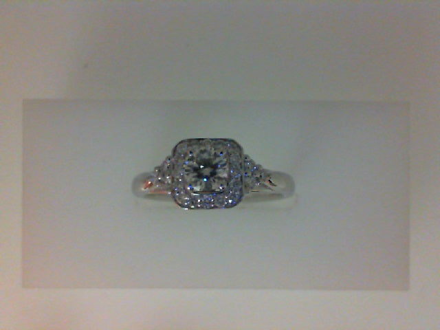Lady's White 14 Karat 3 Stone