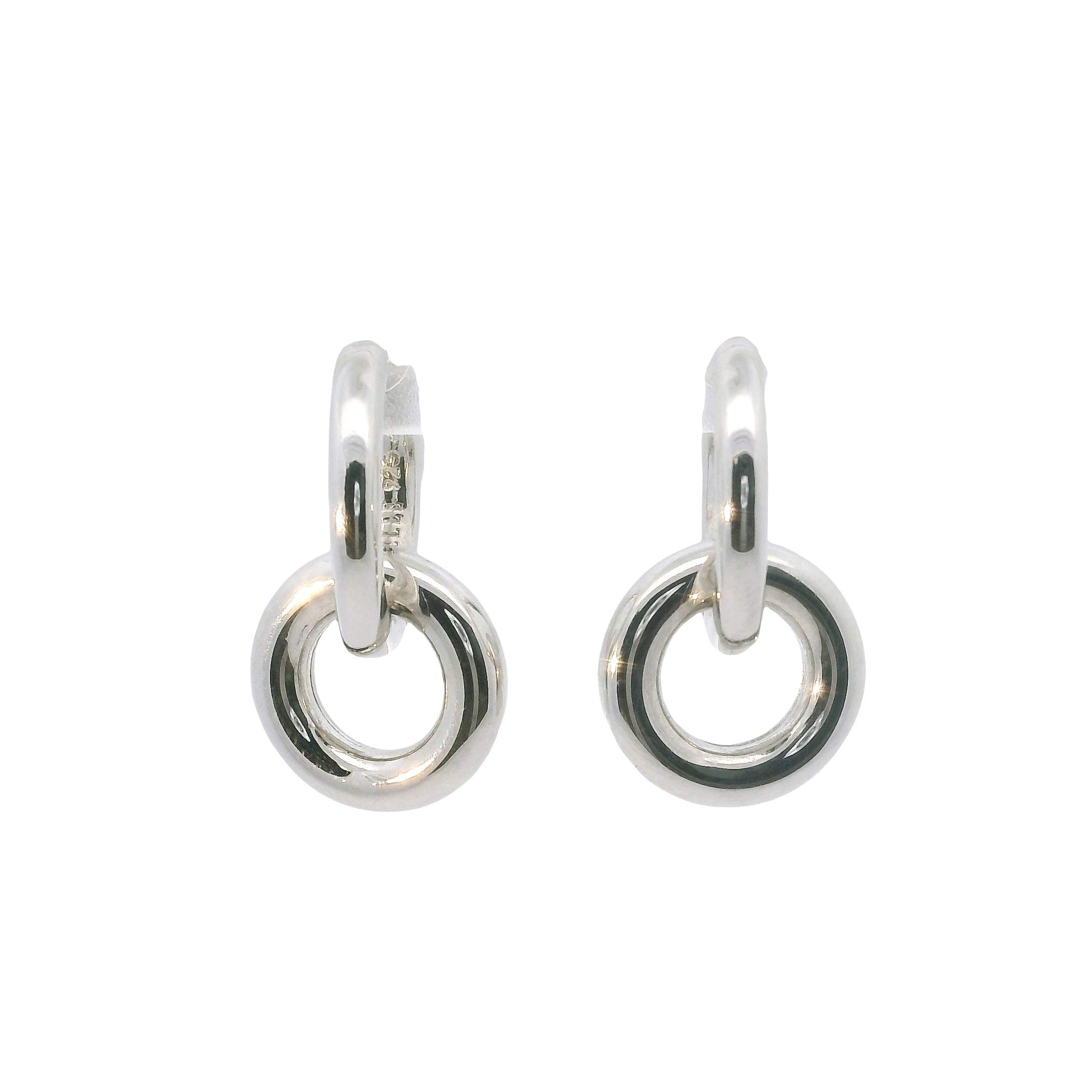 Timeless Elegance: Sterling Silver Double Hoop Earrings