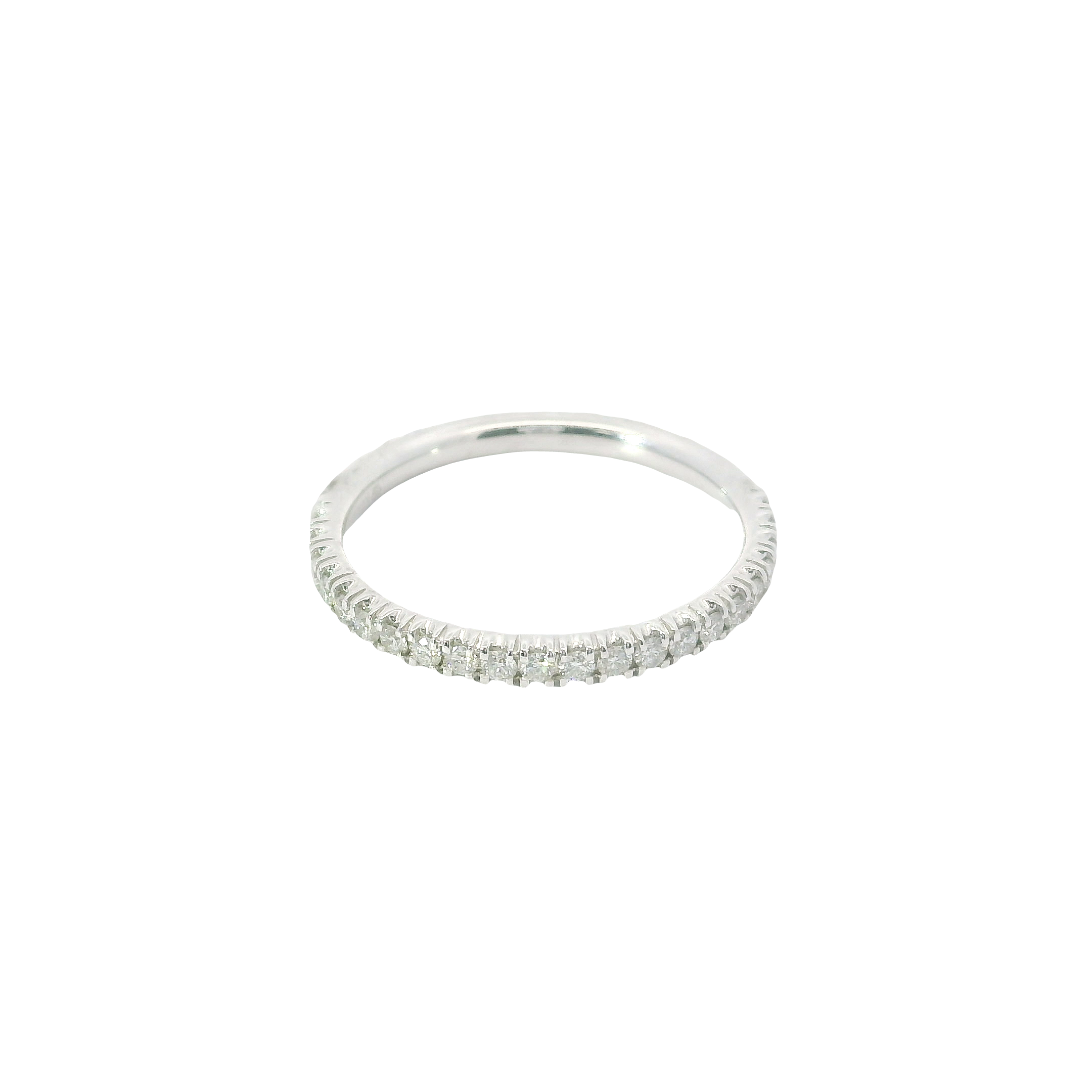 Endless Promise: 0.24ct Diamond Wedding Band in 14K White Gold – Size 6