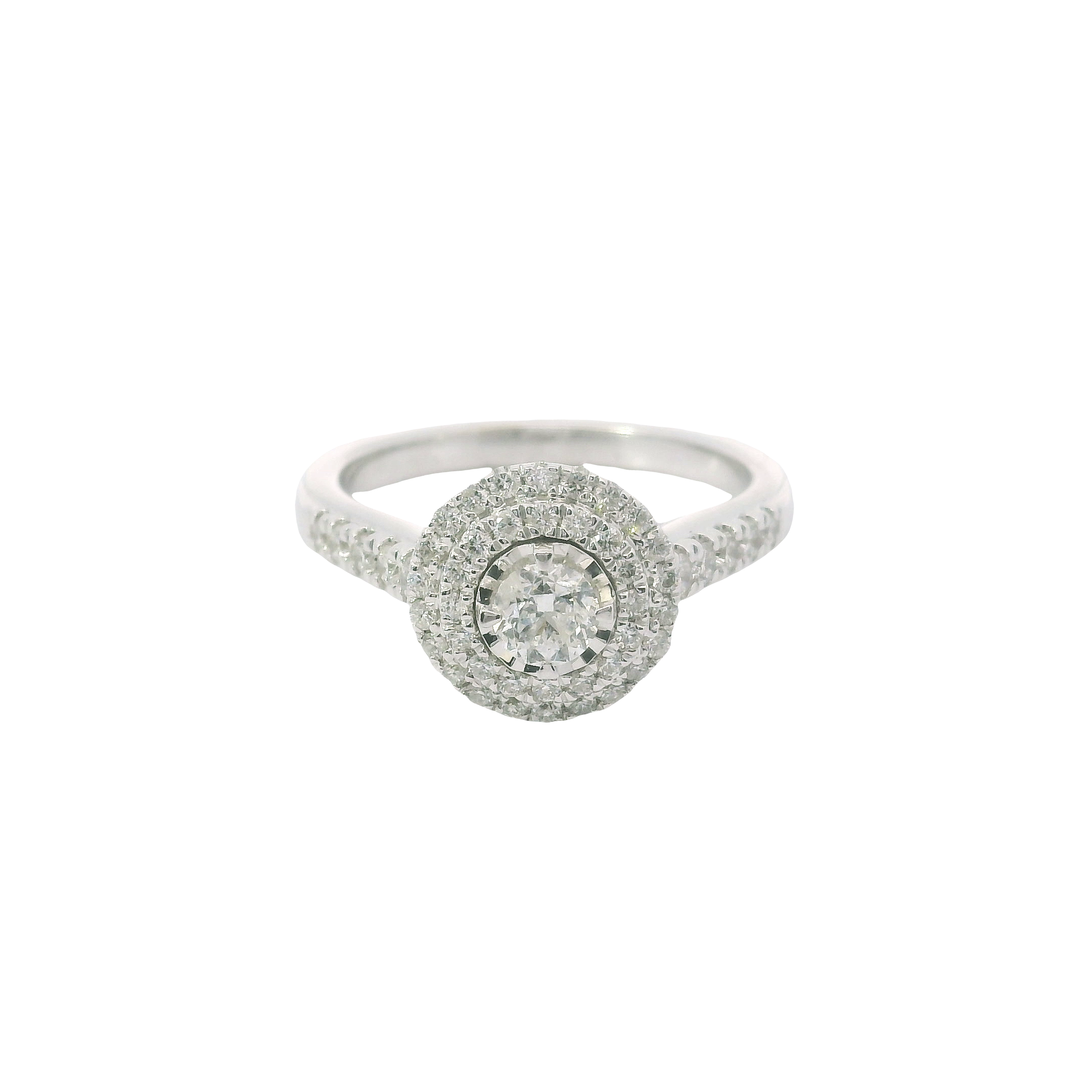 Enduring Sparkle: 0.75ct Diamond Engagement Ring in 14K White Gold – Size 7