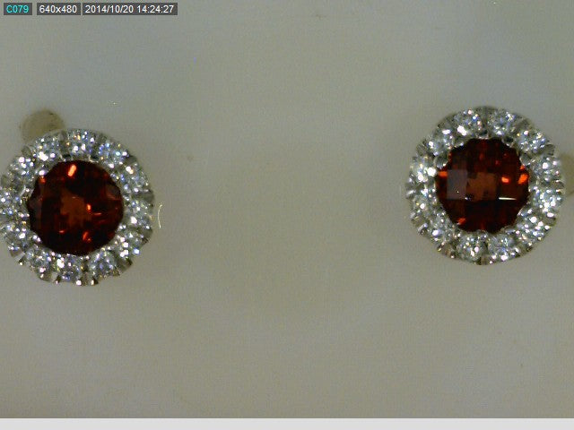 STERLING SILVER    GARNET 24 C