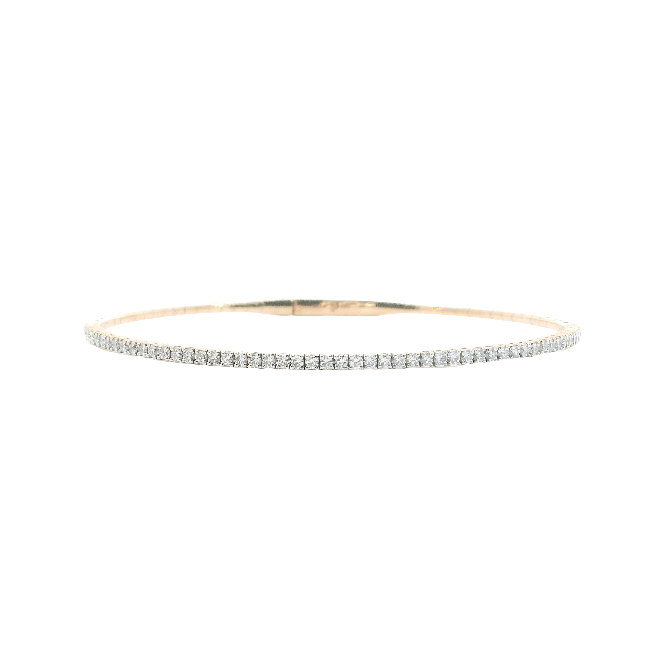 Lady's 10K Rose Gold Flexible Bracelet with 1.00ct TW F/G VS2 Lab-Grown Diamonds