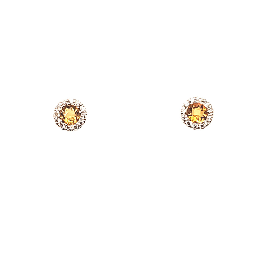 STERLING SILVER CITRINE 24CZ E