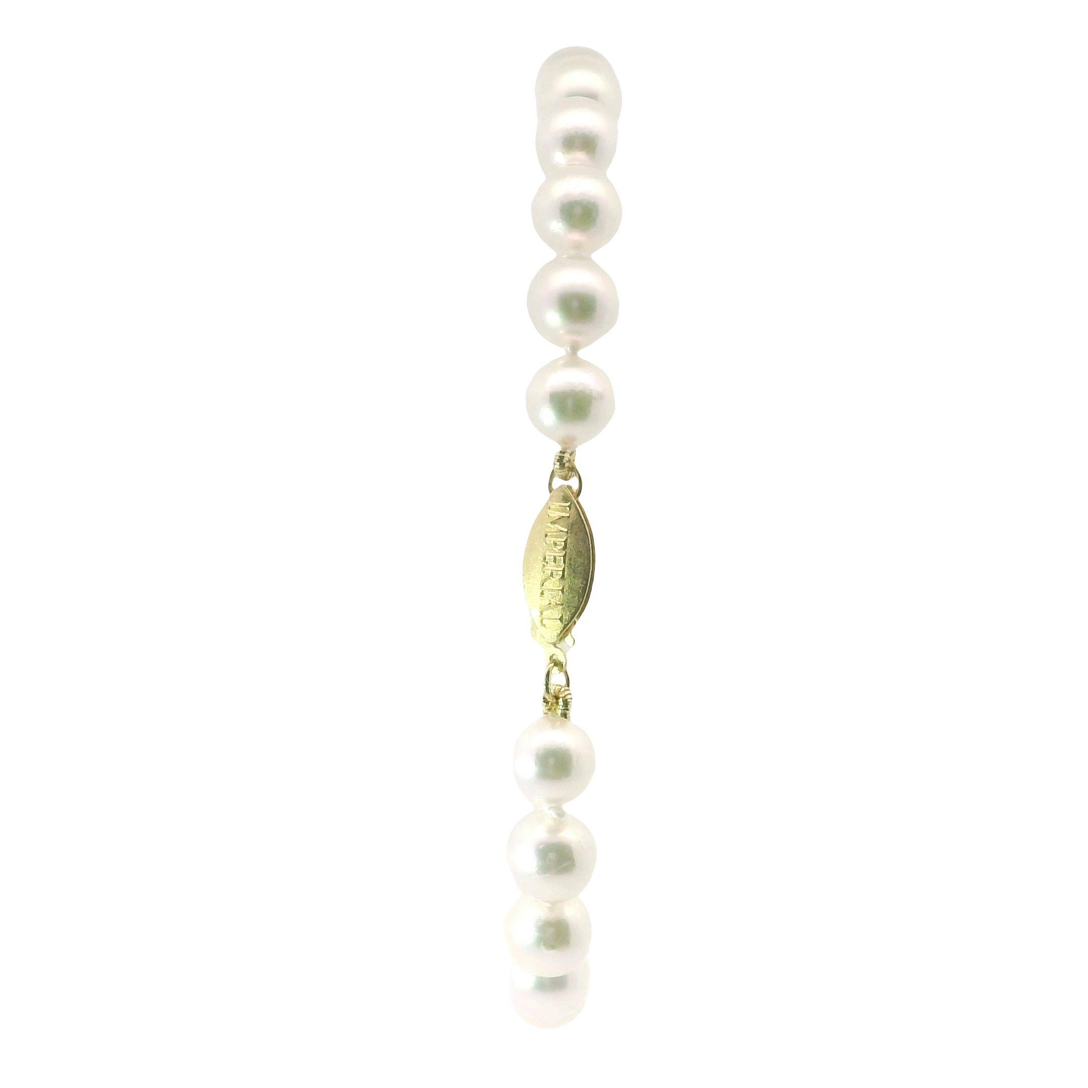 Akoya Pearl Bracelet in 14K Yellow Gold – 6.5–7mm Pearls, 7.5" Length