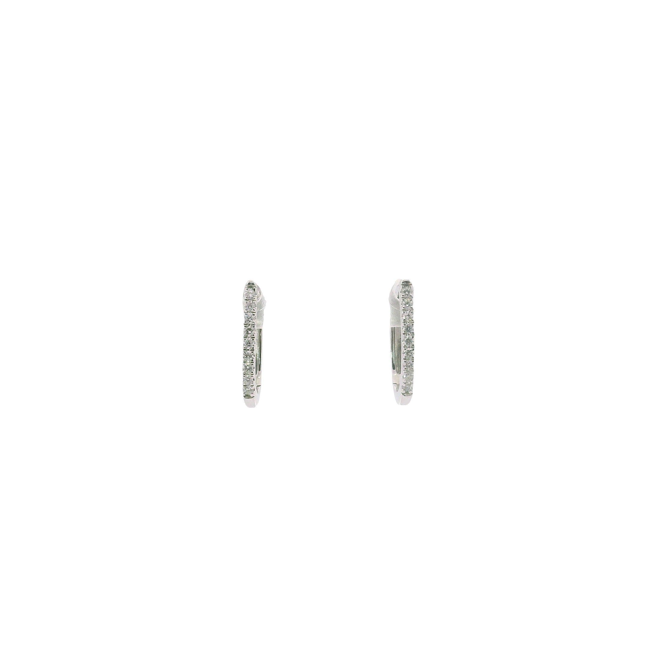 Subtle Sparkle: 14kt White Gold Lab-Grown Diamond Earrings