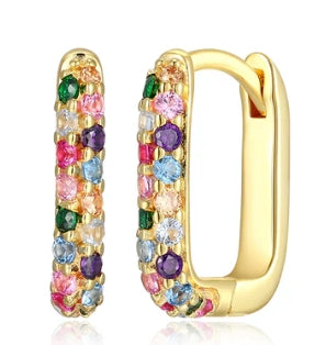 STERLING GEMSTONE/CZ EARRINGS