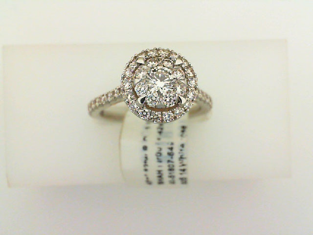 Lady's White/Rose 14 Karat Eng