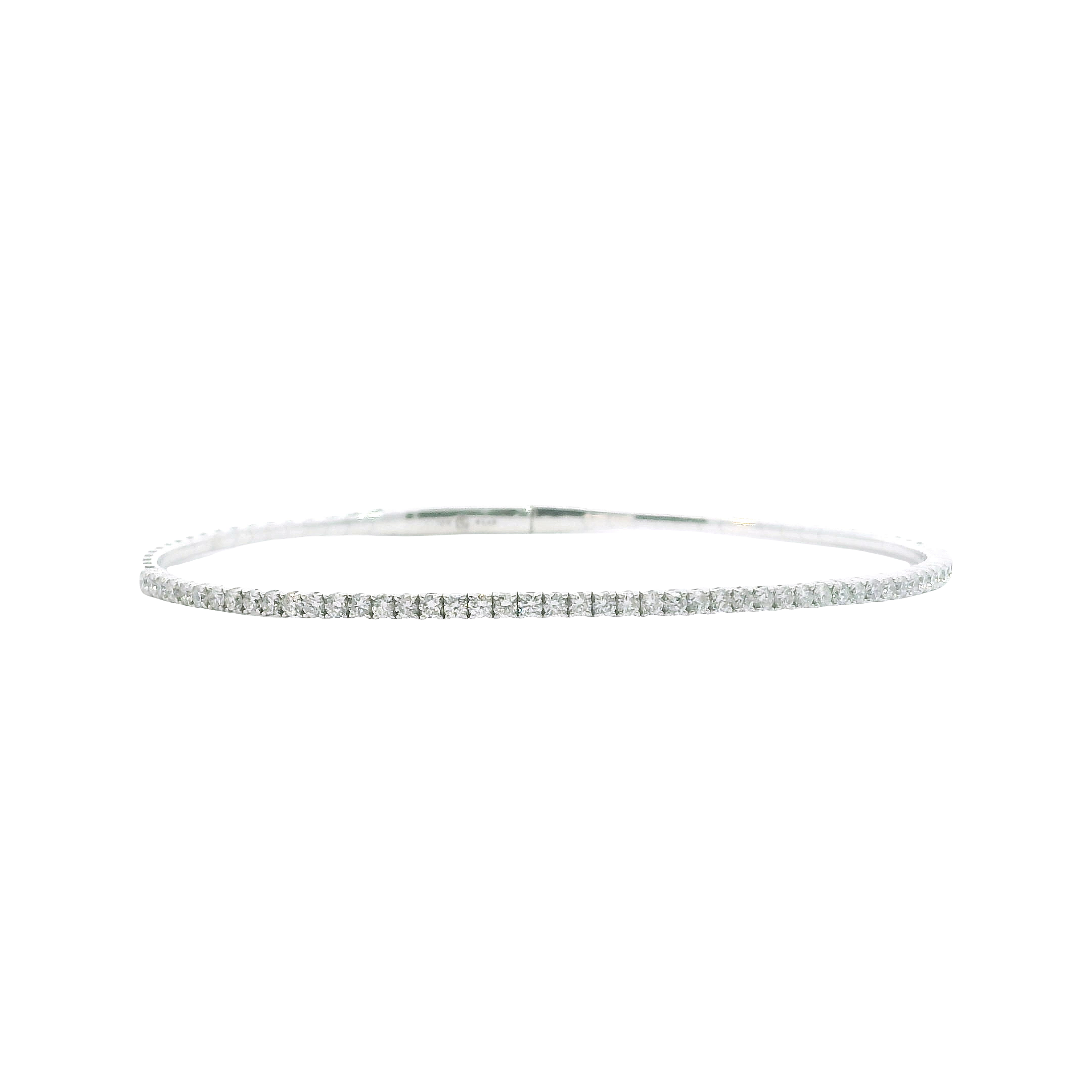 Lady's 10K White Gold Flexible Bracelet with 1.00ct TW F/G VS2 Lab-Grown Diamonds
