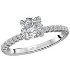 White 14 Karat Semi-Mount Ring