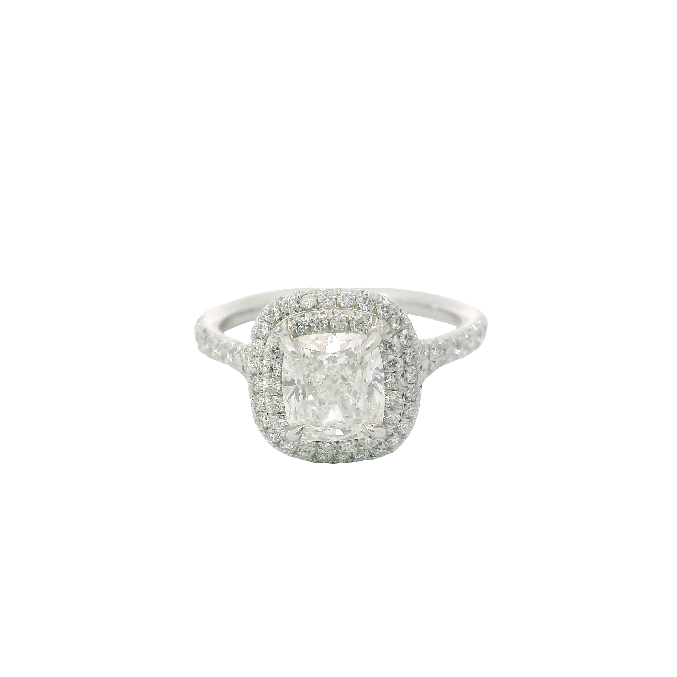 Tiffany & Co. Soleste Platinum and Diamond Double Row Ring
