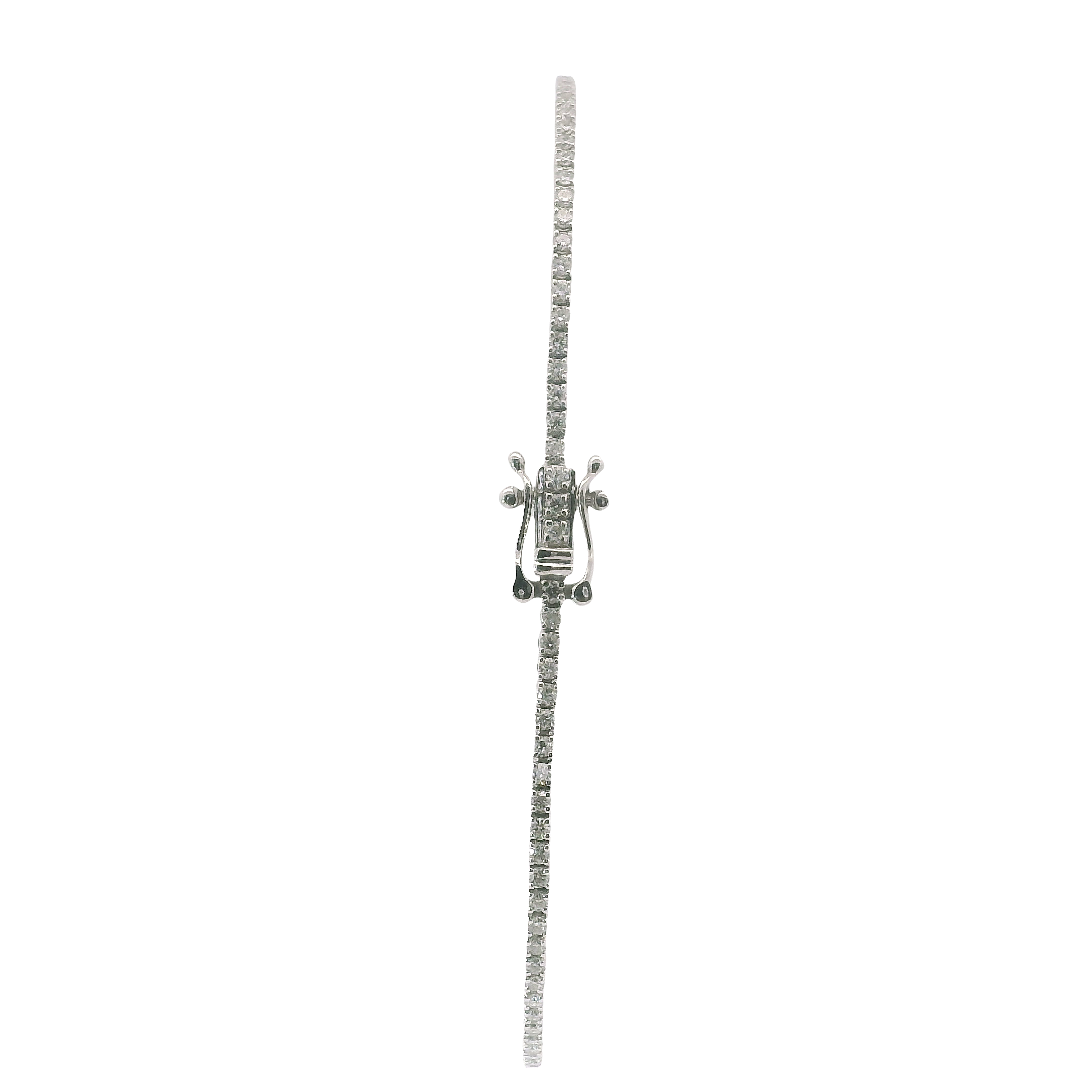 Classic Elegance: 7" 14kt White Gold Lab-Grown Diamond Bracelet