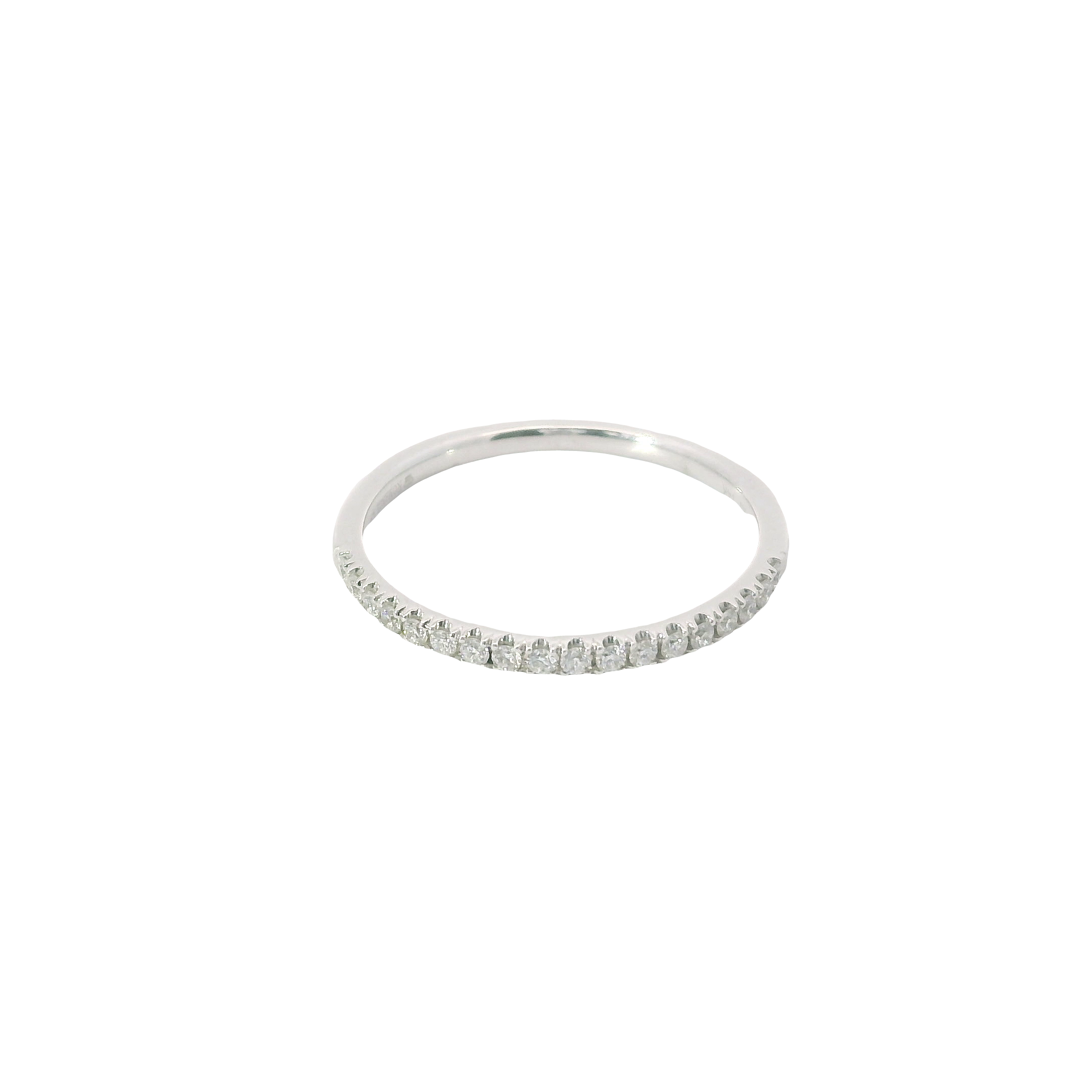 Modern Promise: 0.14ct Lab-Grown Diamond Wedding Band in 14K White Gold – Size 6