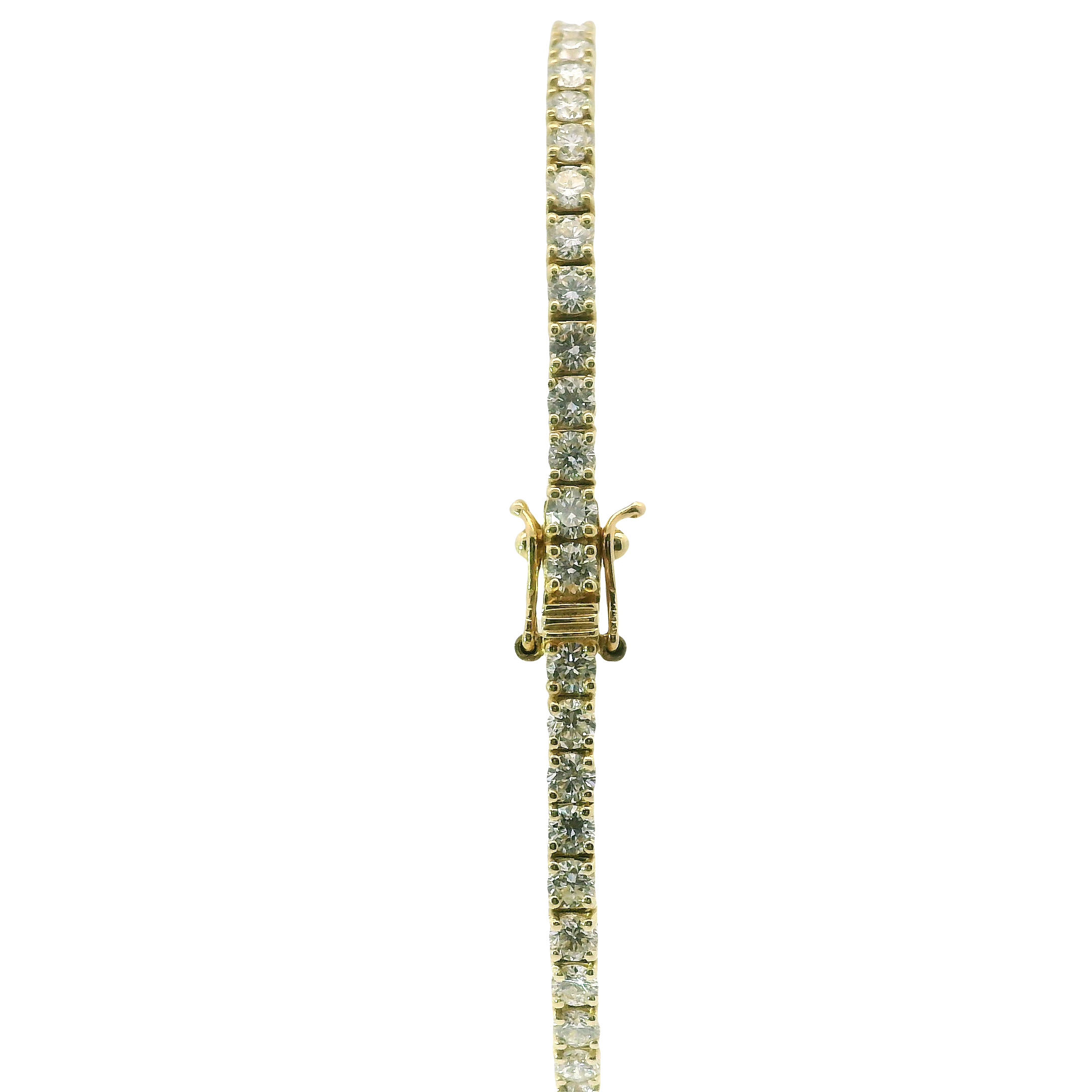 Golden Glamour: 7" 14kt Yellow Gold Lab-Grown Diamond Bracelet