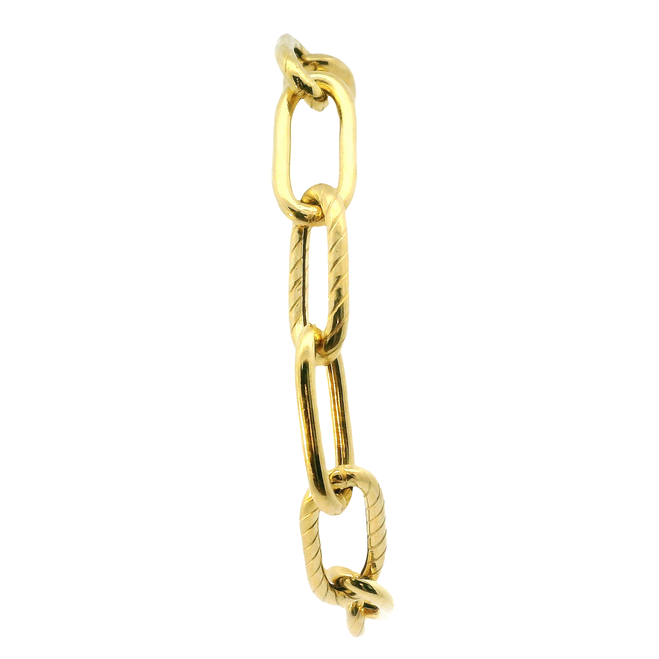 Yellow Sterling Silver Link Bracelet – 7" Length